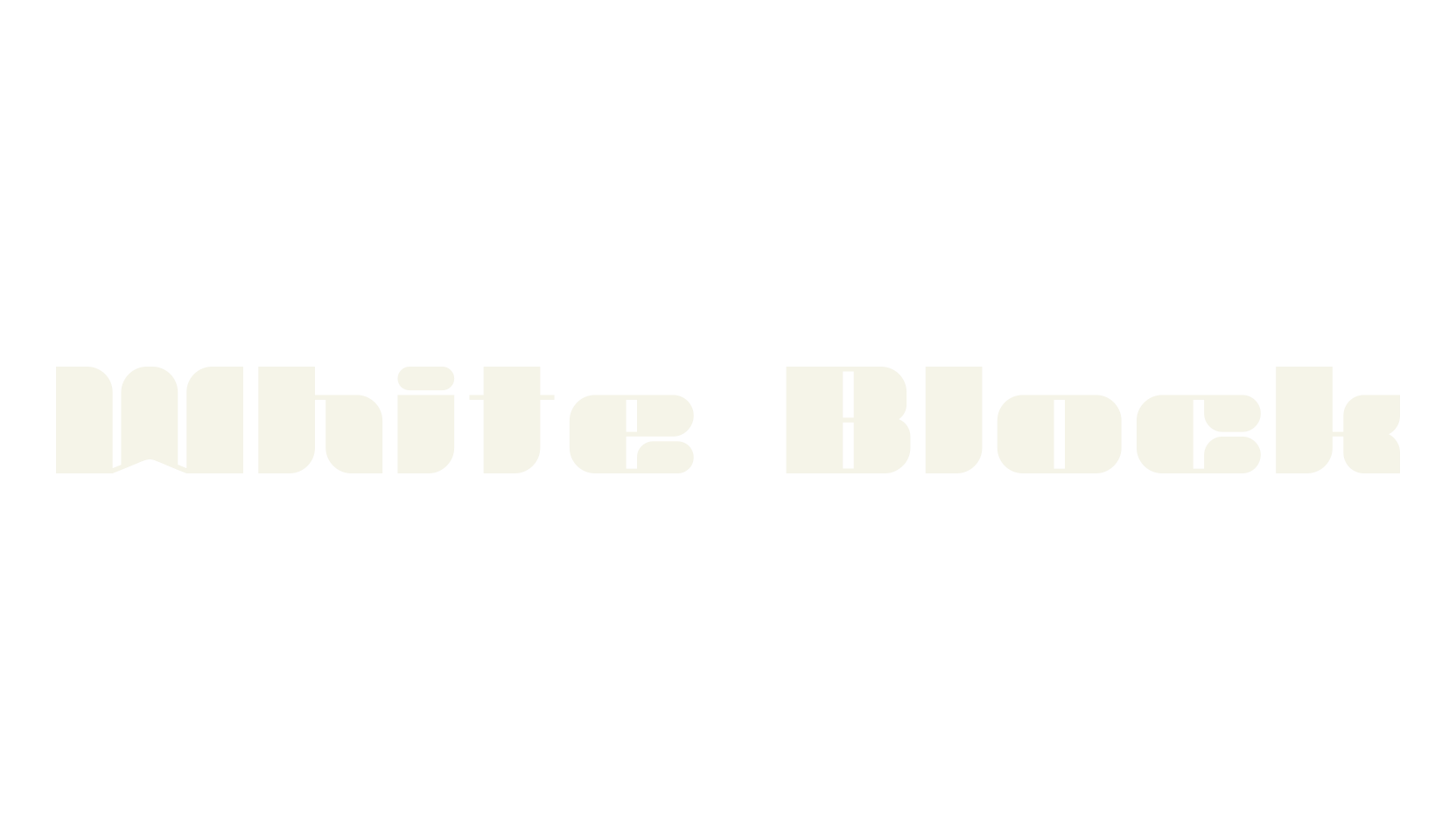 White Block, display market font preview