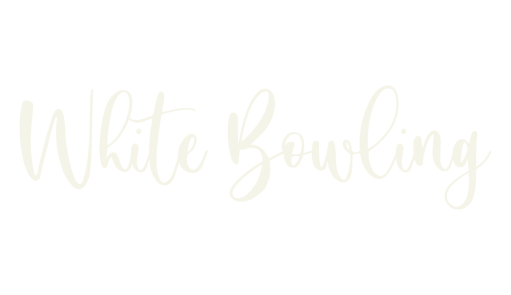 White Bowling, lettering font preview