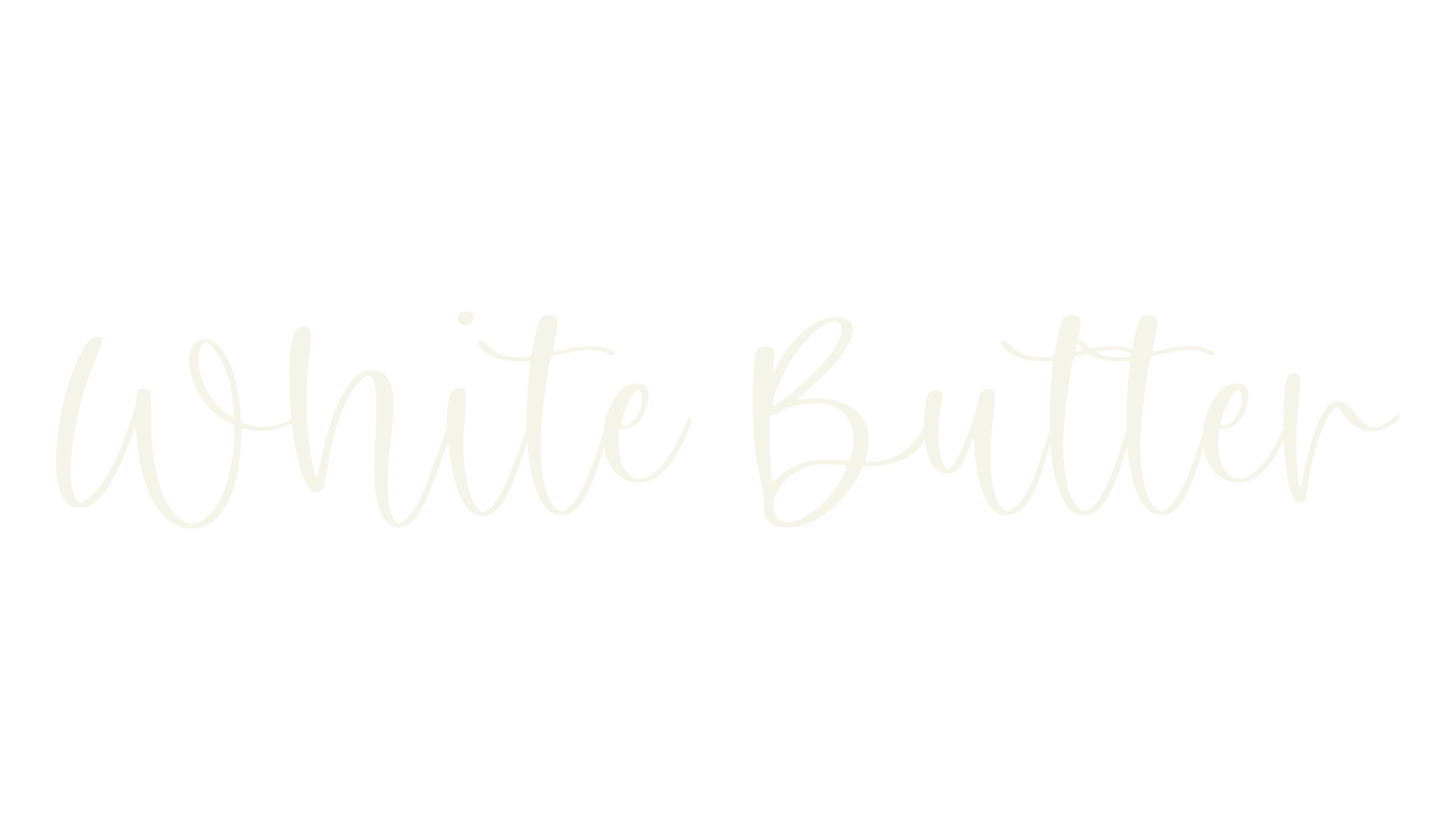 White Butter, calligraphy font preview