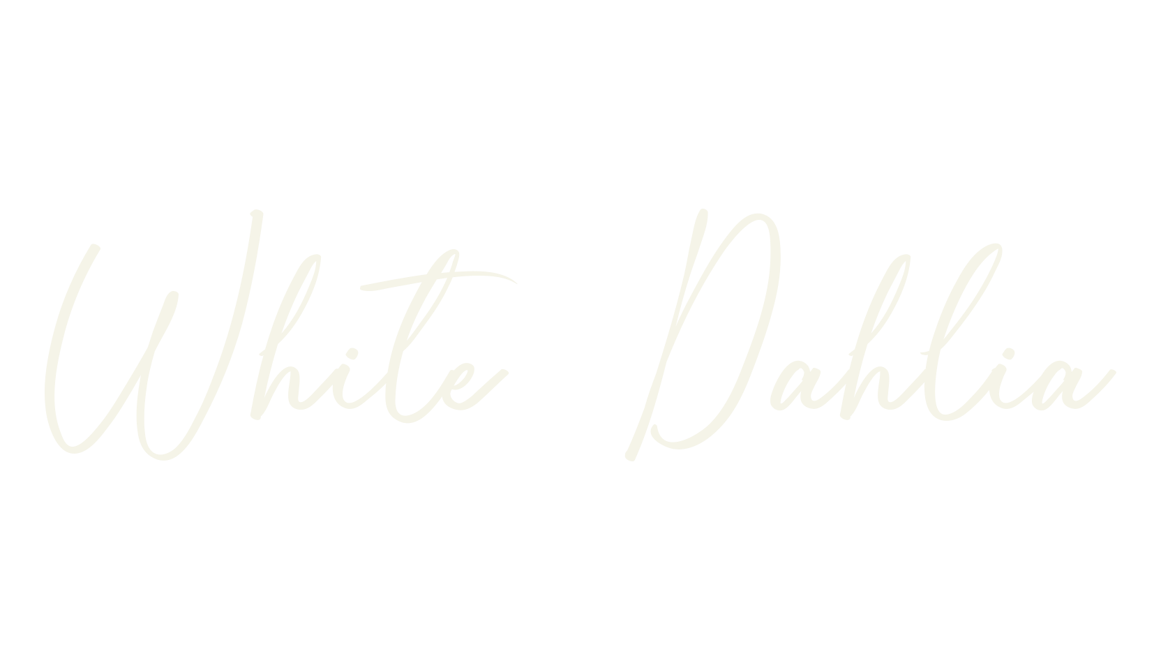 White Dahlia, cursive font preview