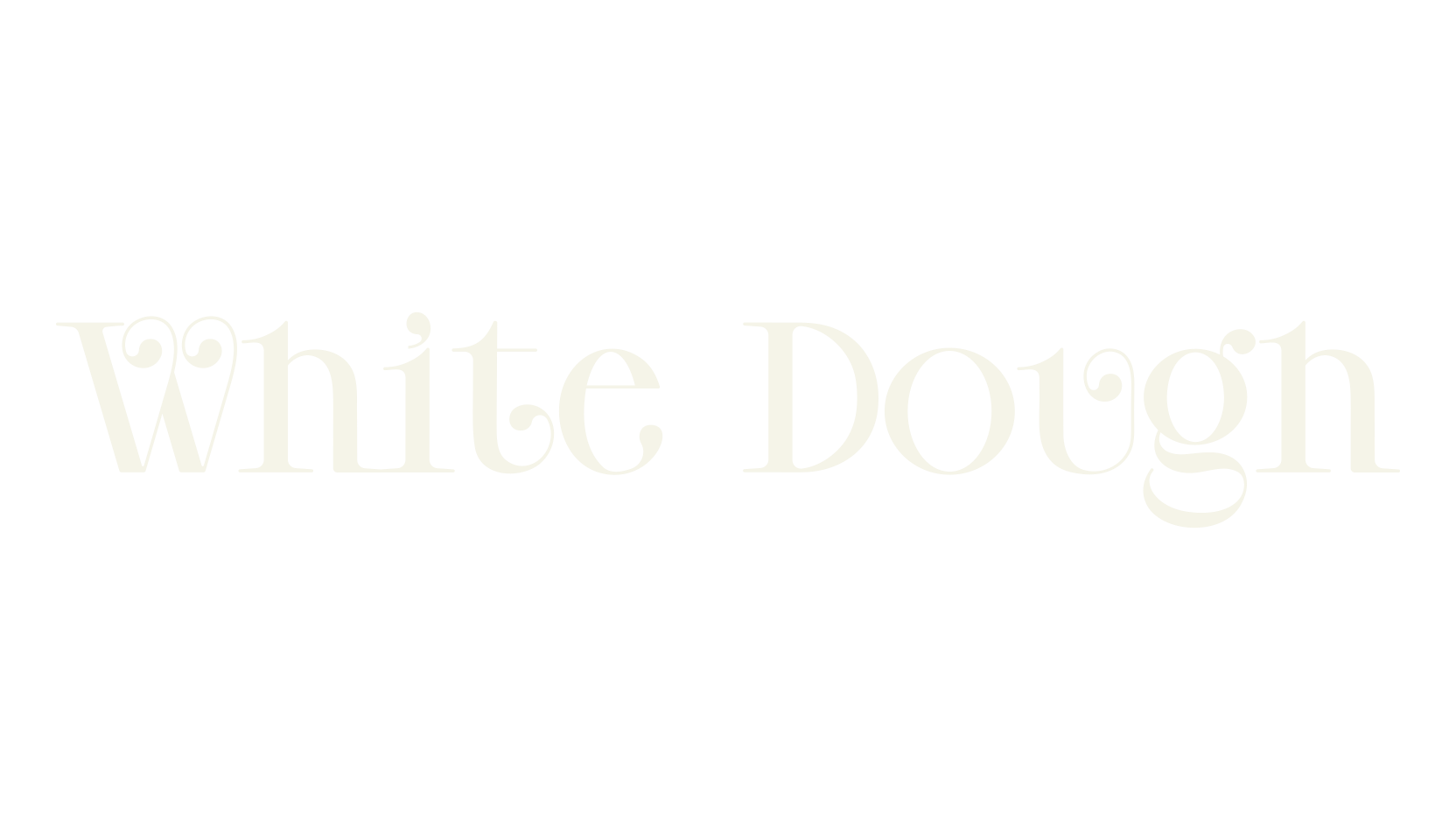 White Dough, serif font preview