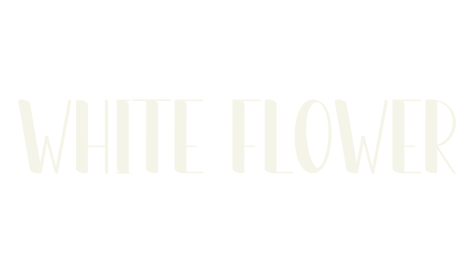 White Flower, handwriting font preview