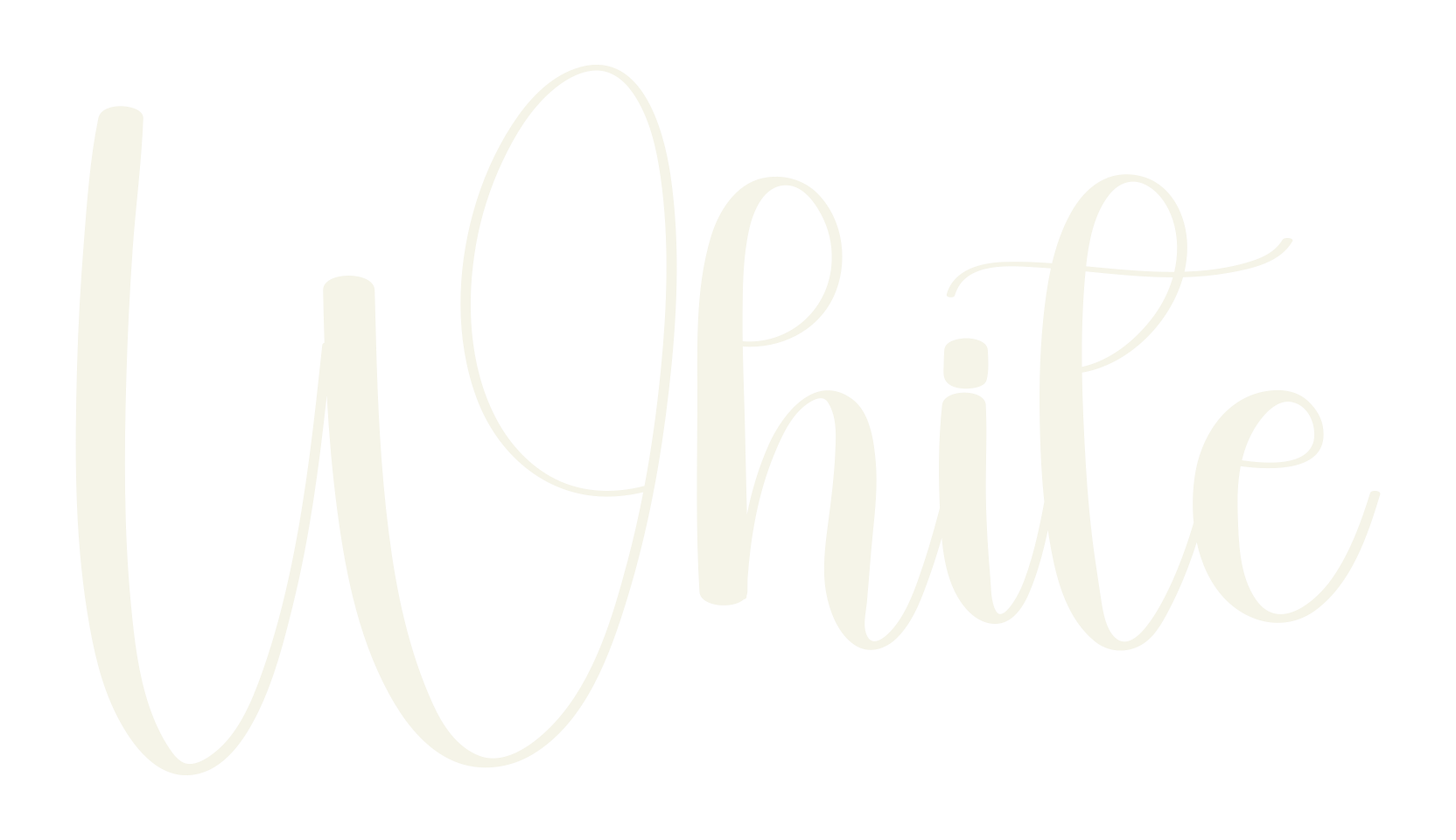 White, calligraphy font preview