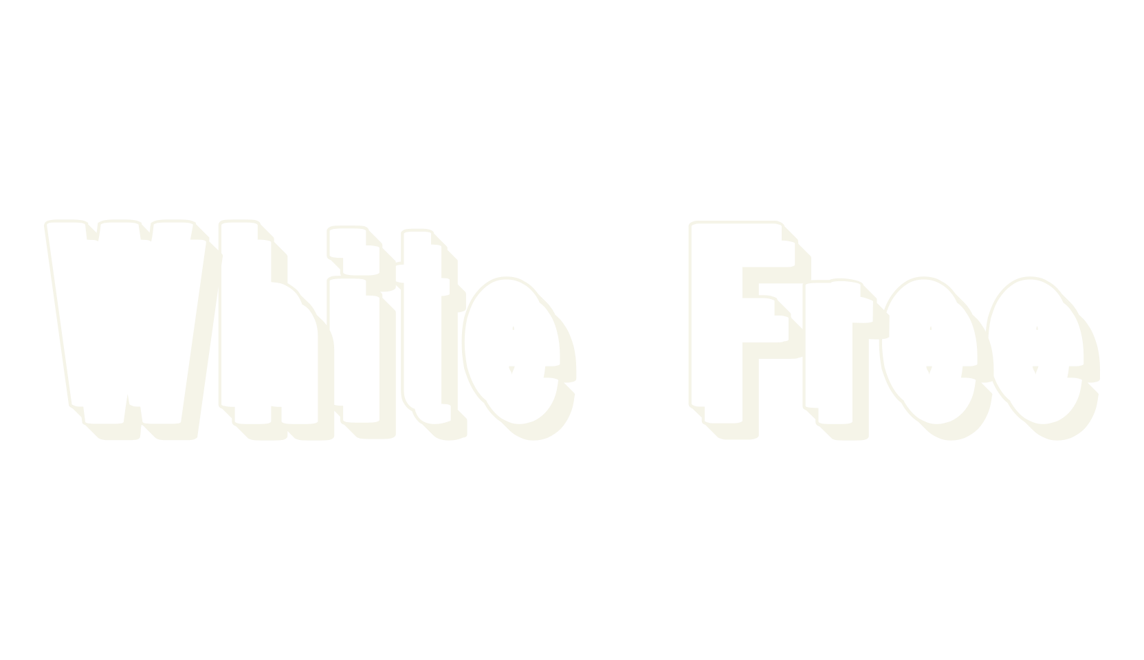 White Free, display market font preview