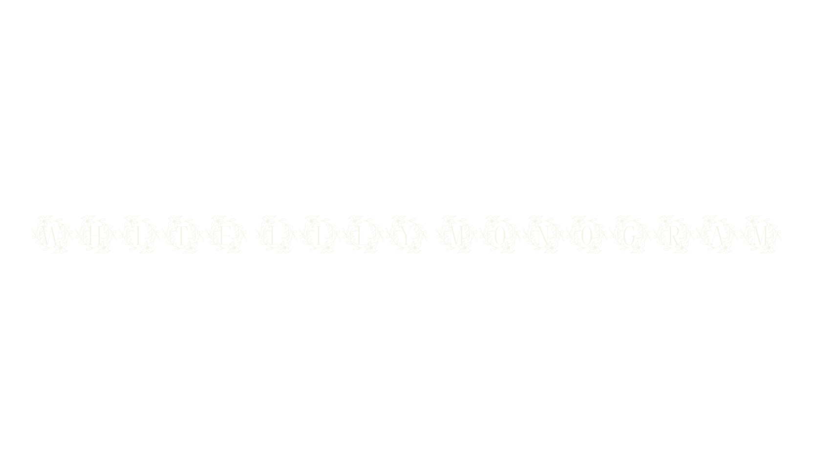 White Lily Monogram, monogram font preview