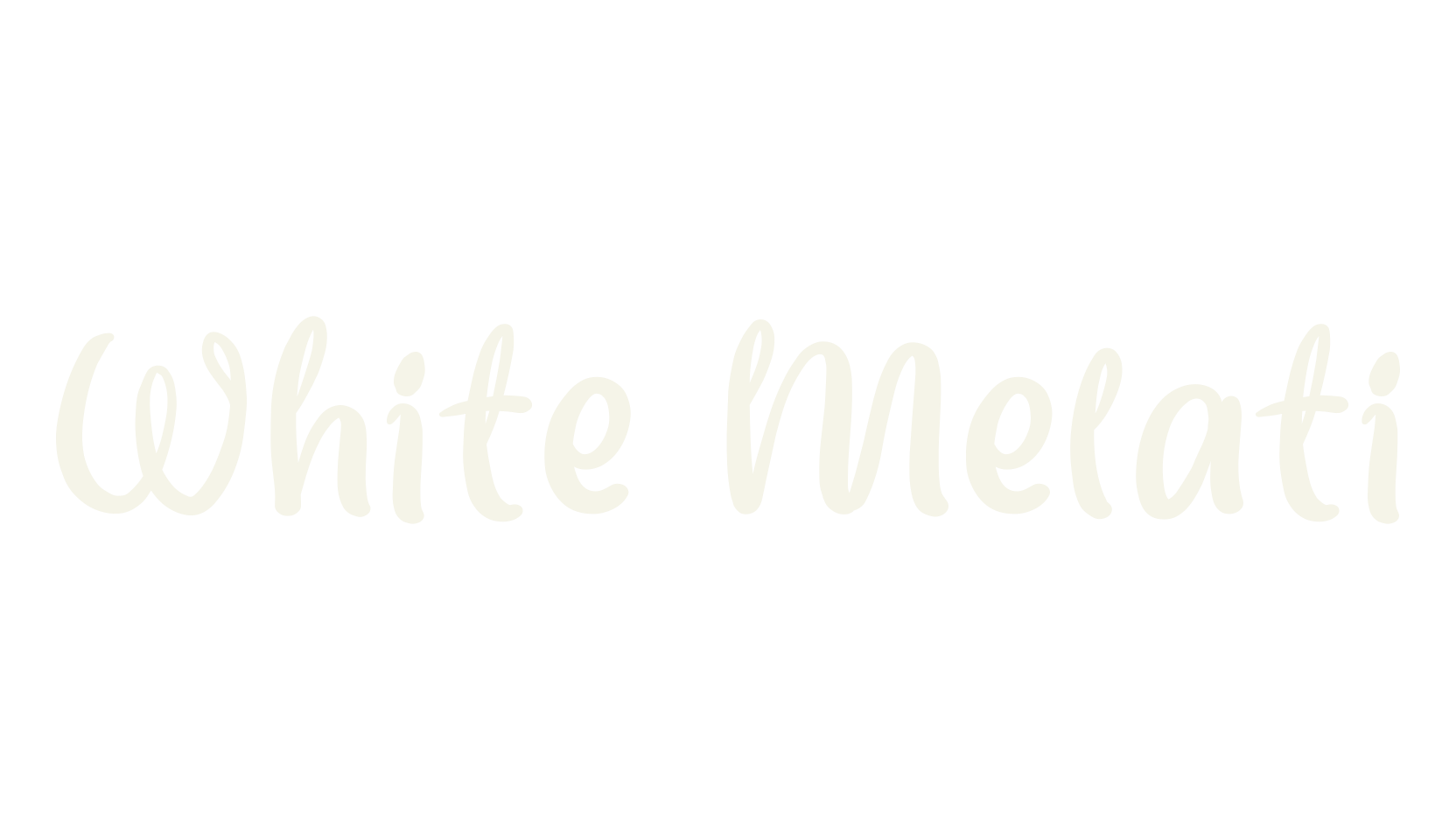 White Melati, curvy font preview