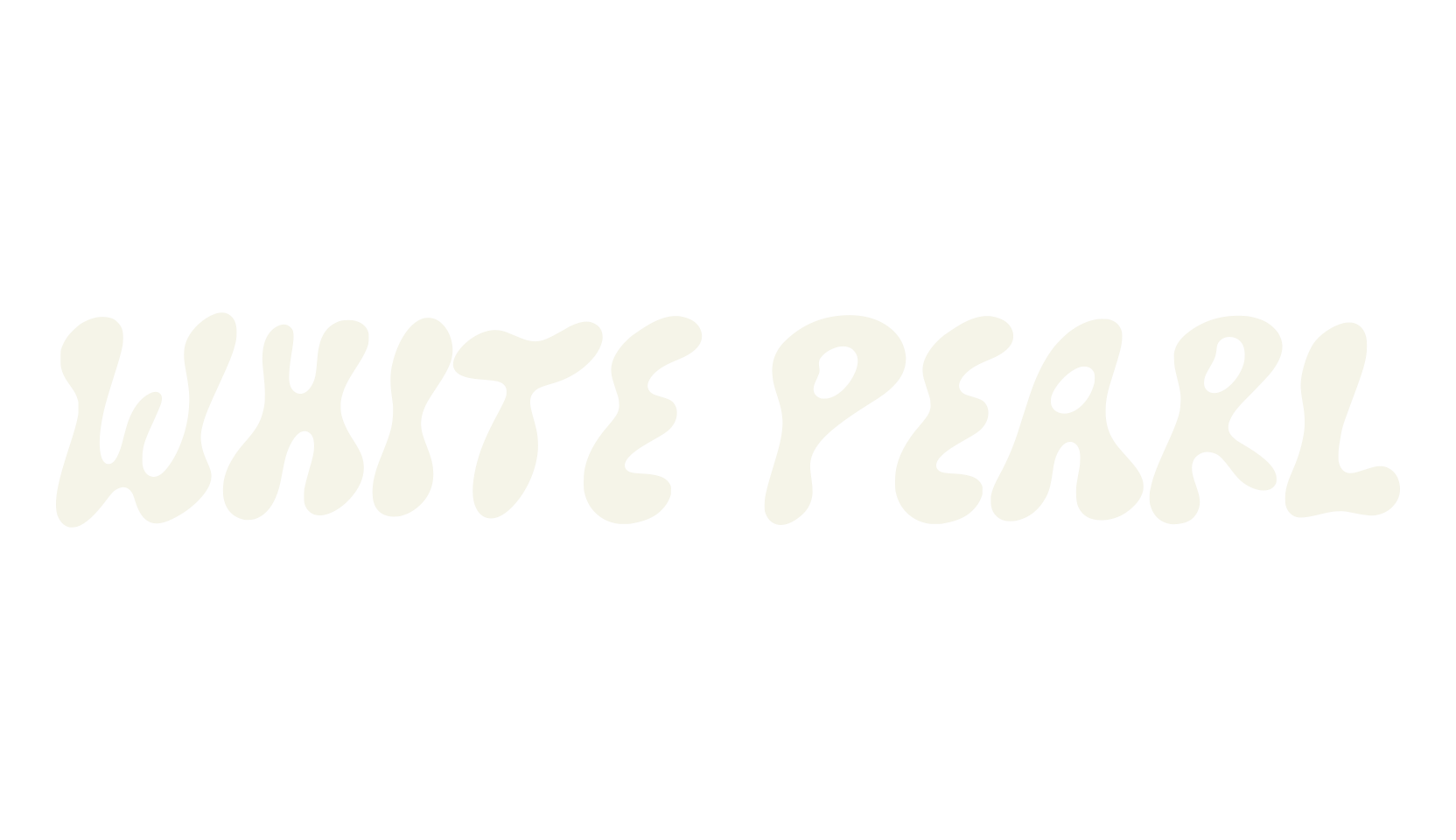 White Pearl, cursive font preview