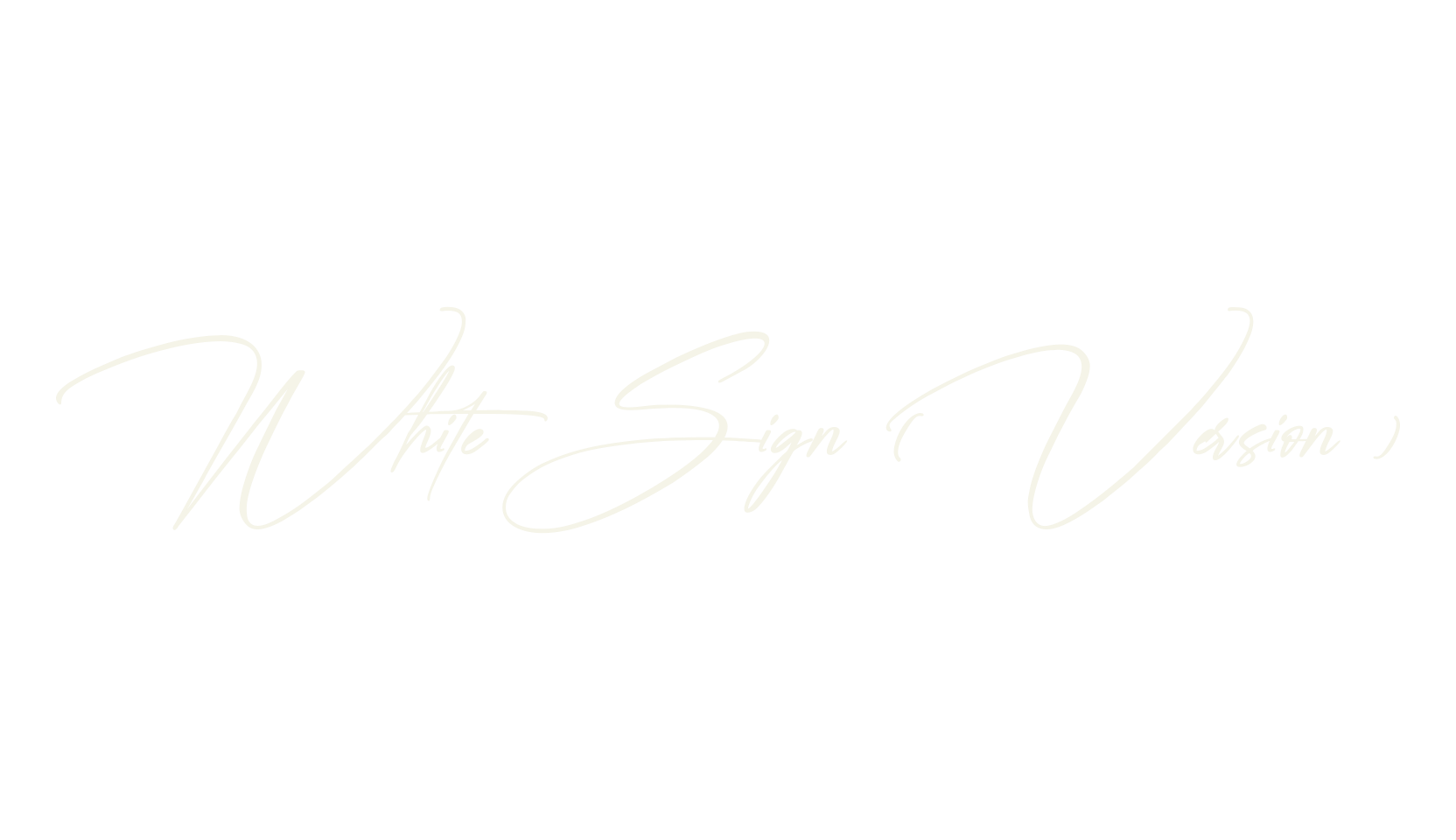 White Sign ( Version ), signature font preview