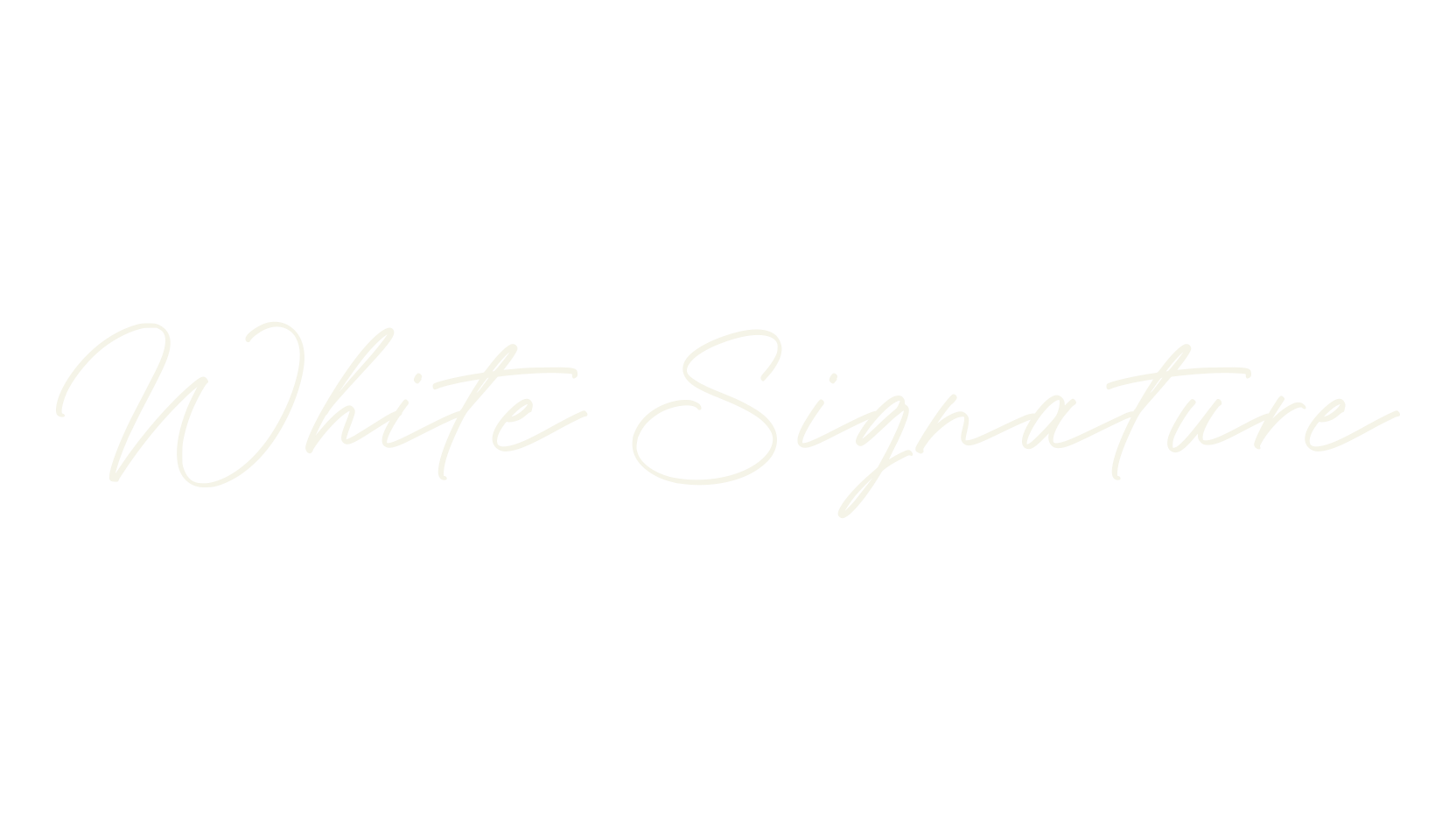 White Signature, wedding font preview