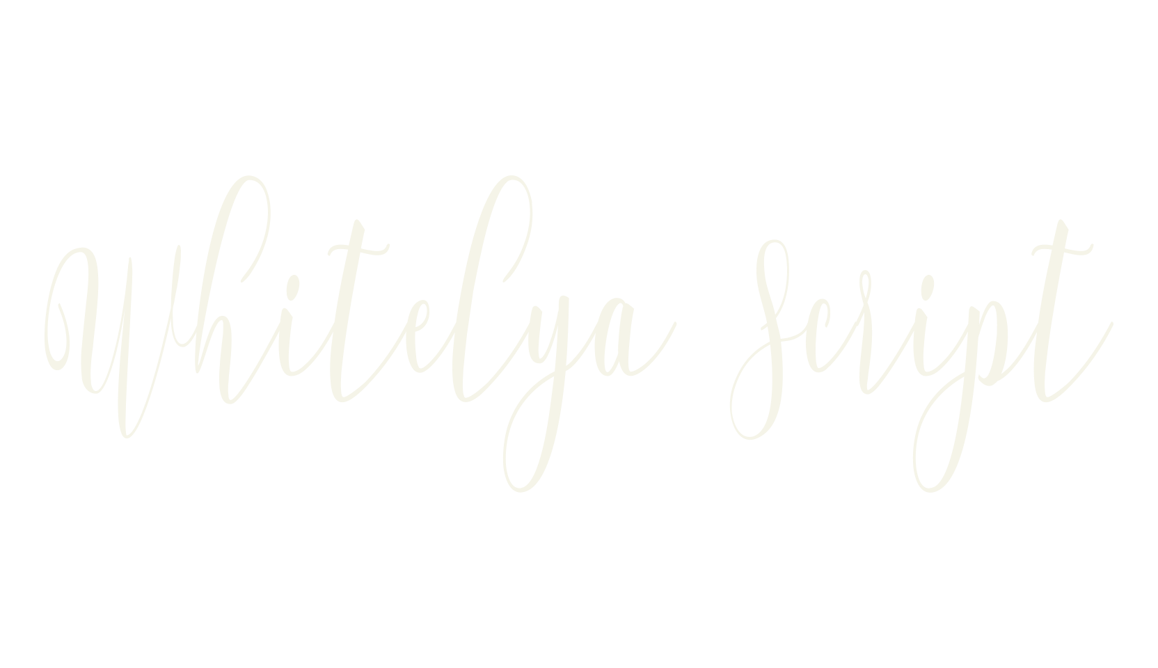 Whitelya Script, modern calligraphy font preview