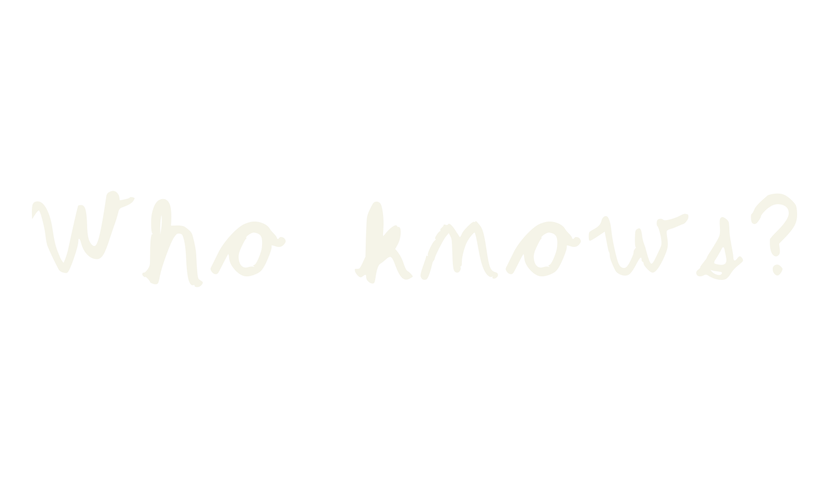 Who knows?, handwriting font preview