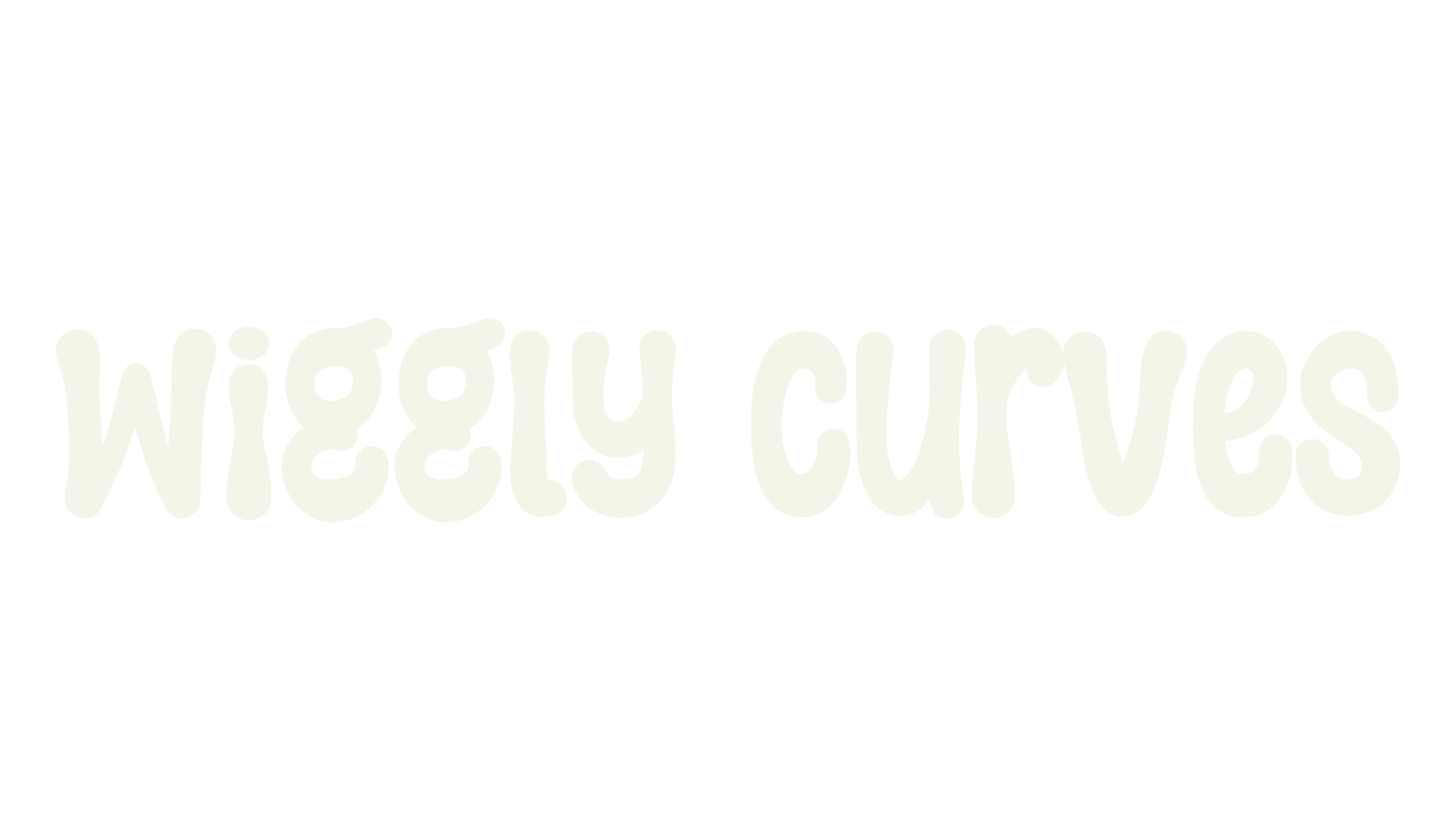 Wiggly Curves, display market font preview