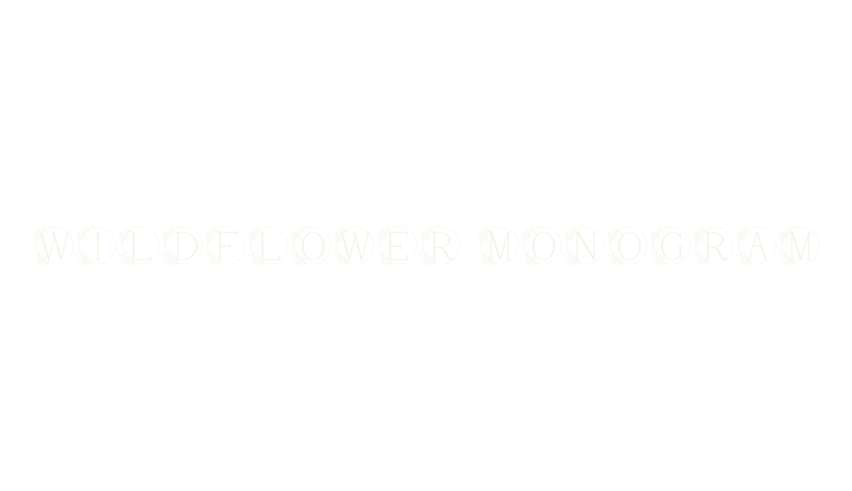 Wildflower Monogram, monogram font preview