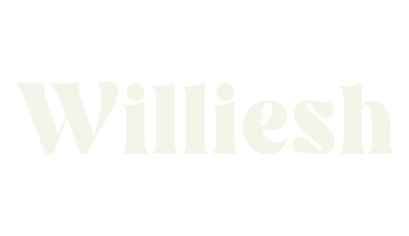 Williesh, serif font preview