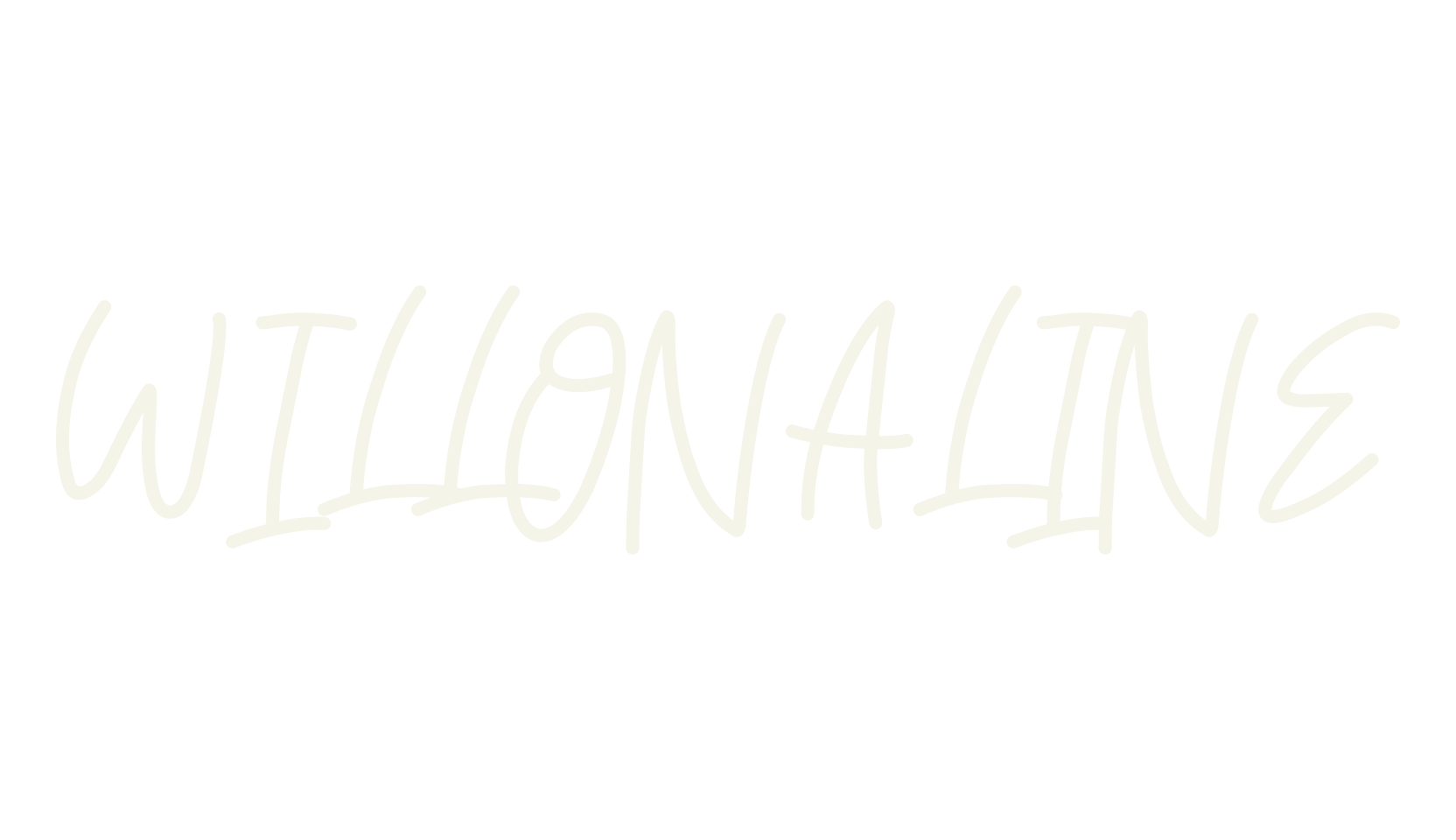 WILLONALINE, cursive font preview
