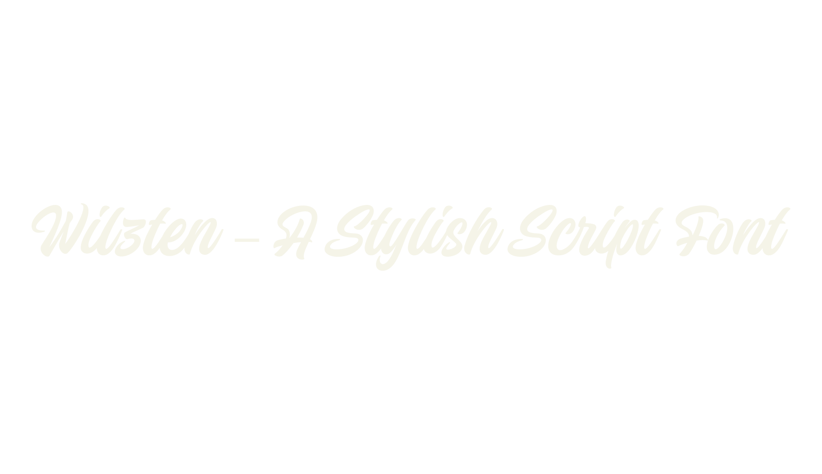 Wilzten – A Stylish Script Font, calligraphy font preview