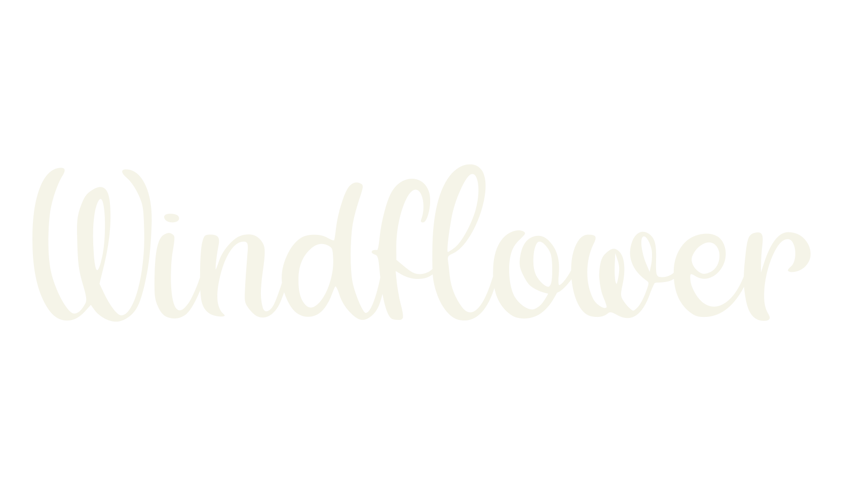Windflower, handwriting font preview