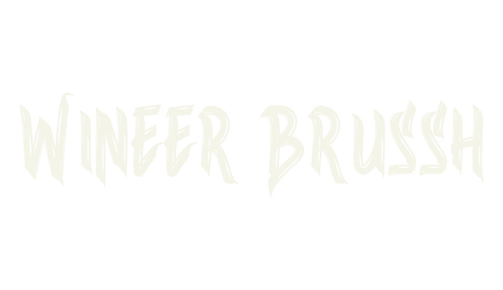 Wineer Brussh, food font preview