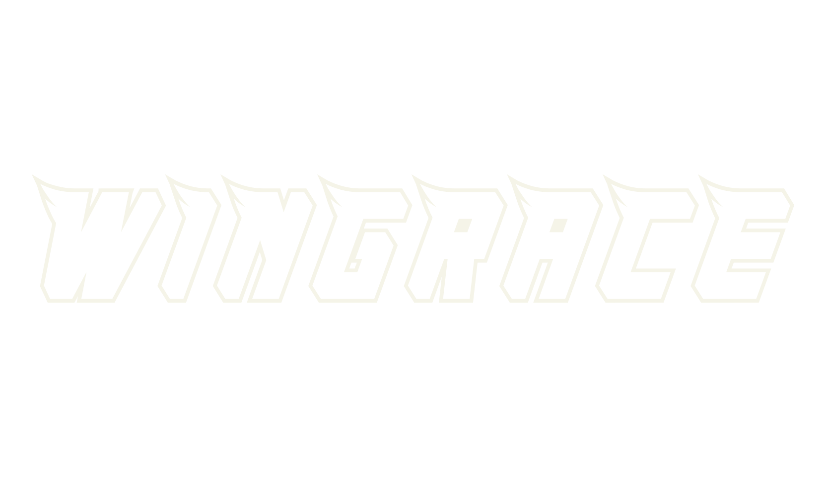 Wingrace, racing font preview