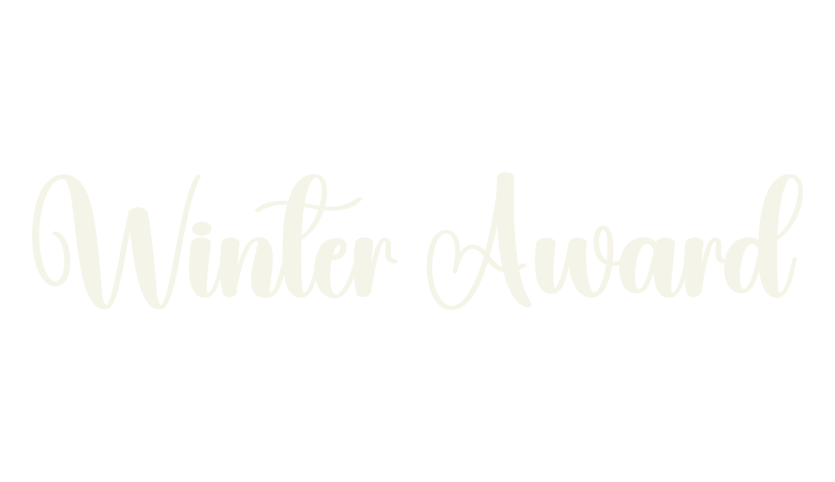 Winter Award, calligraphy font preview
