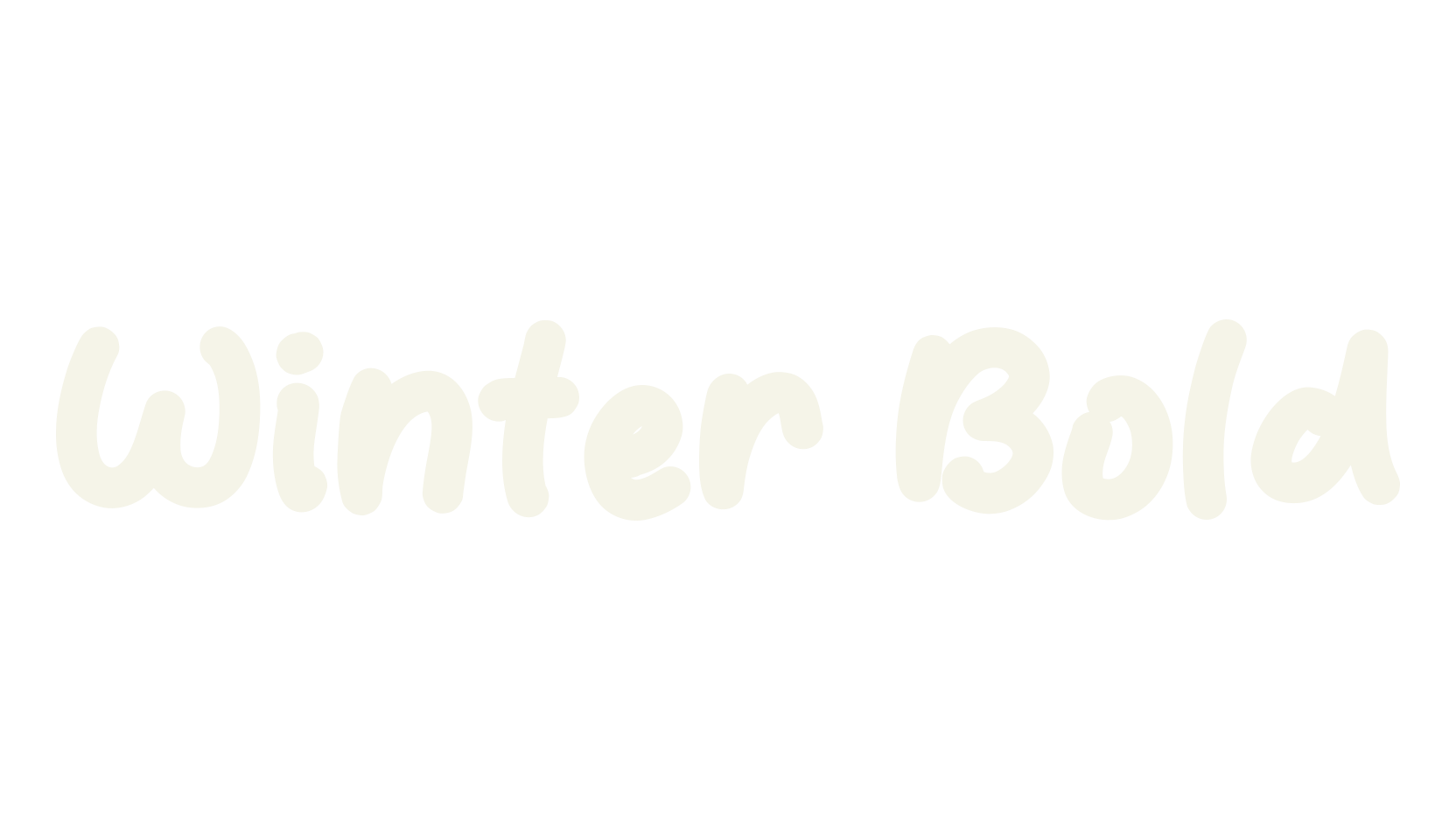 Winter Bold, birthday font preview