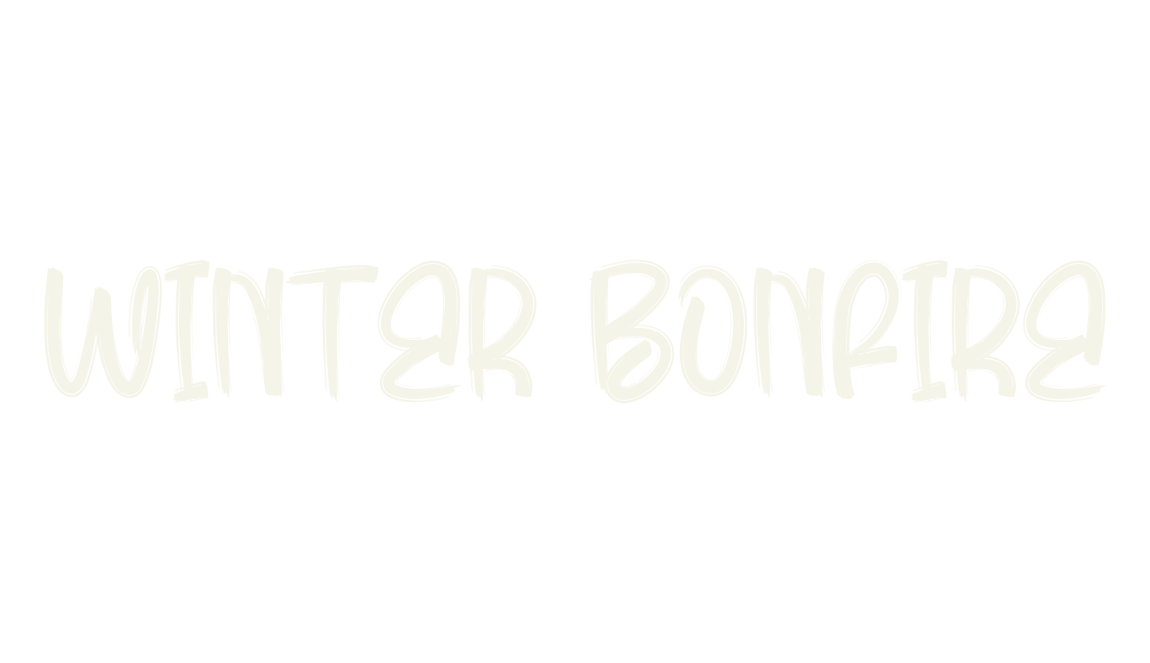 Winter Bonfire, winter font preview