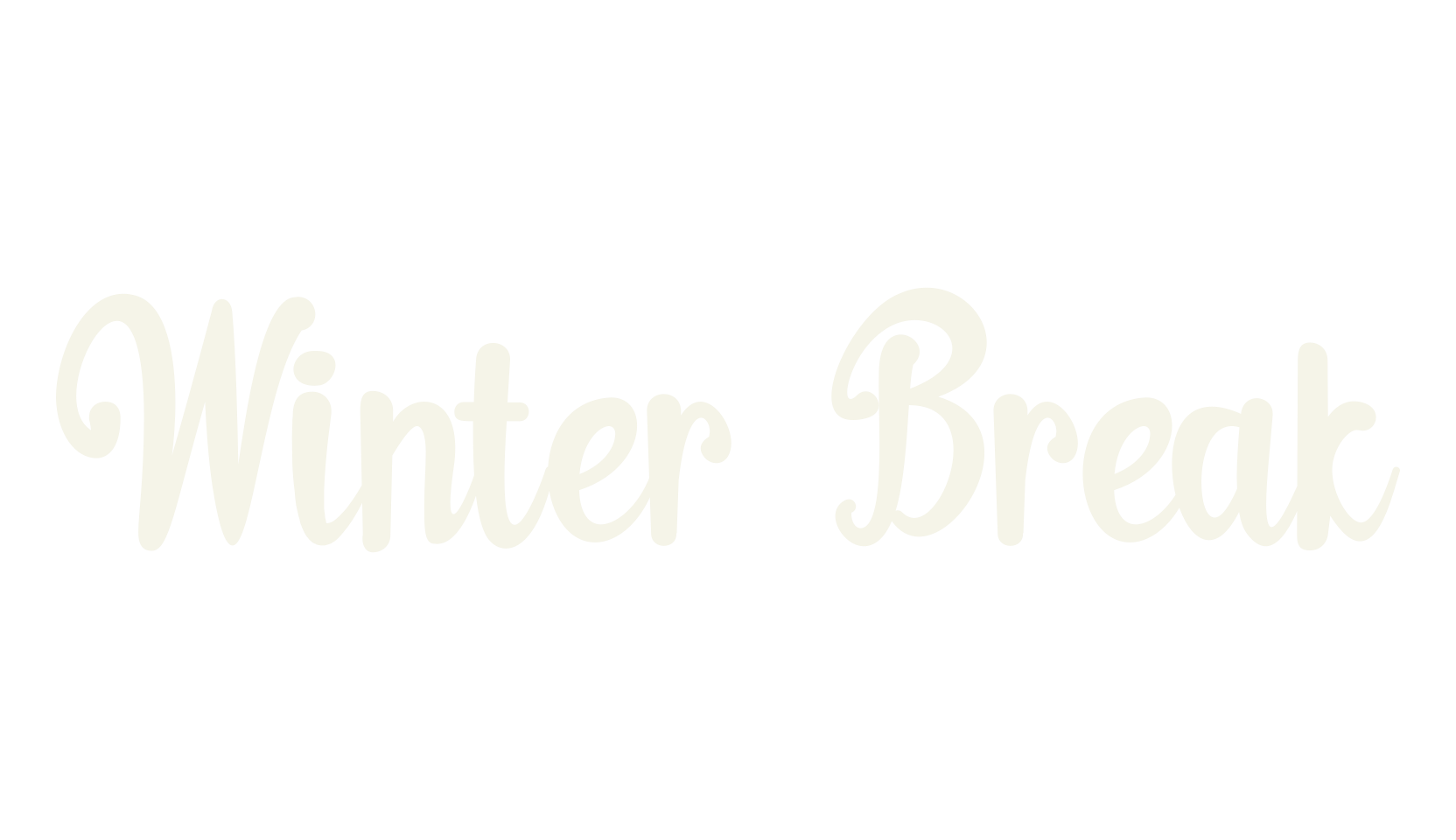 Winter Break, bold font preview