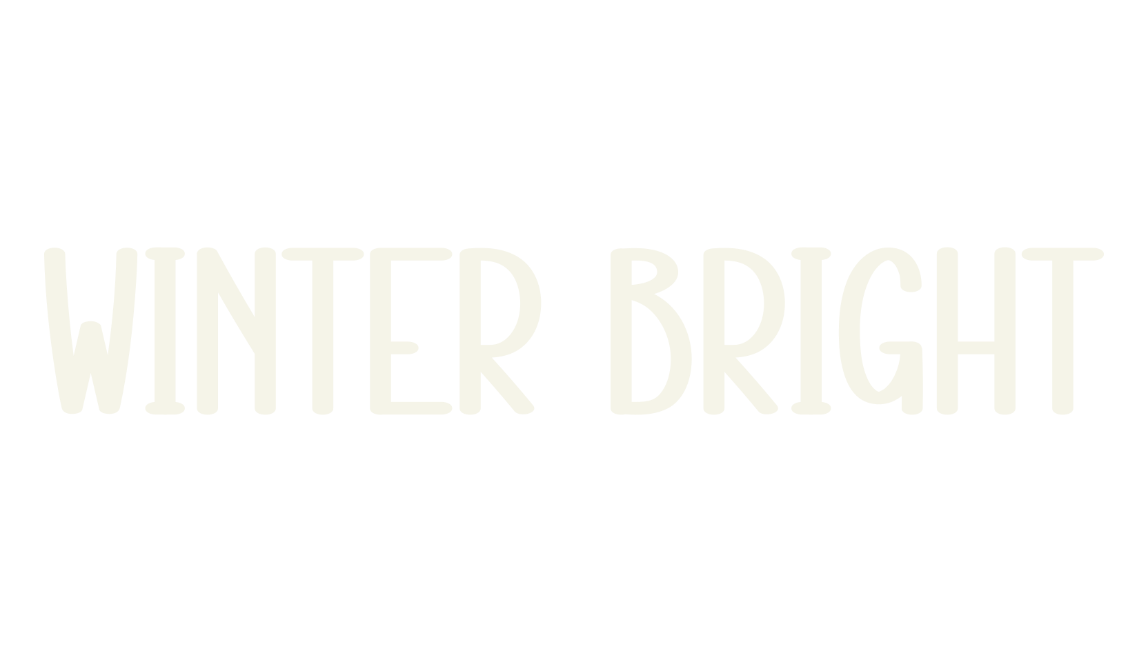 Winter Bright, handwriting font preview