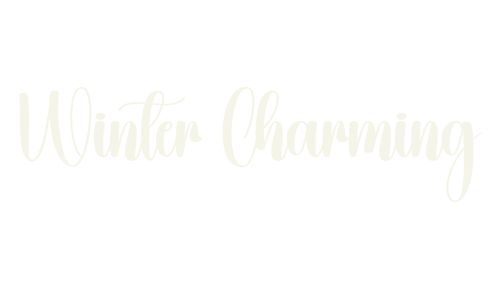Winter Charming, calligraphy font preview