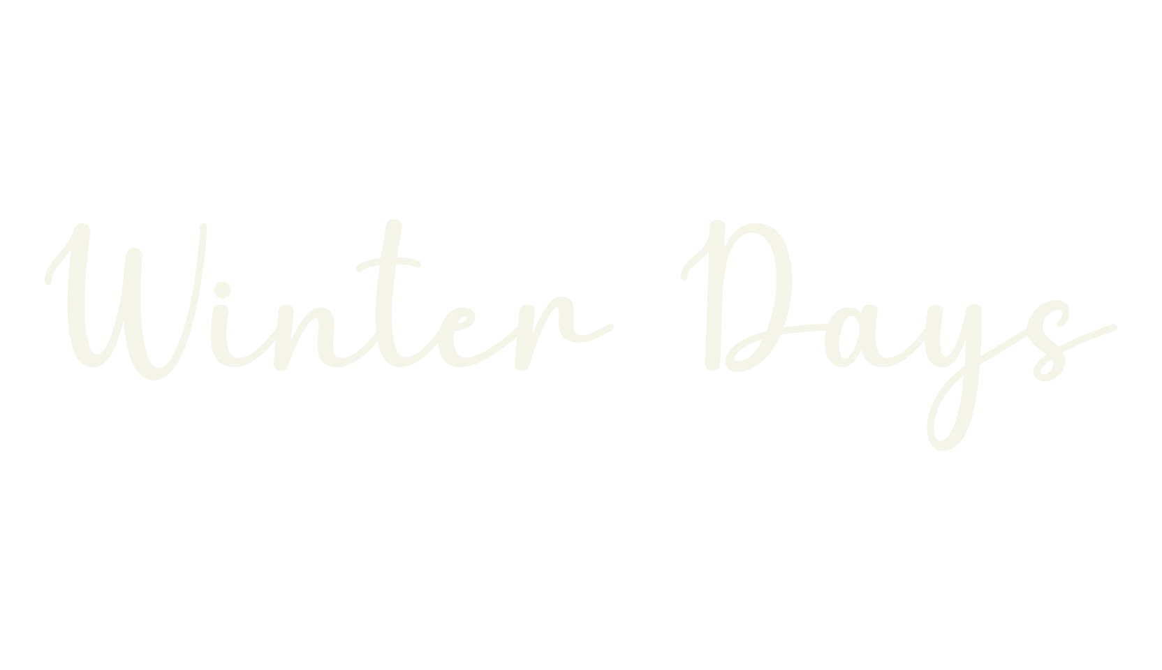 Winter Days, handwriting font preview