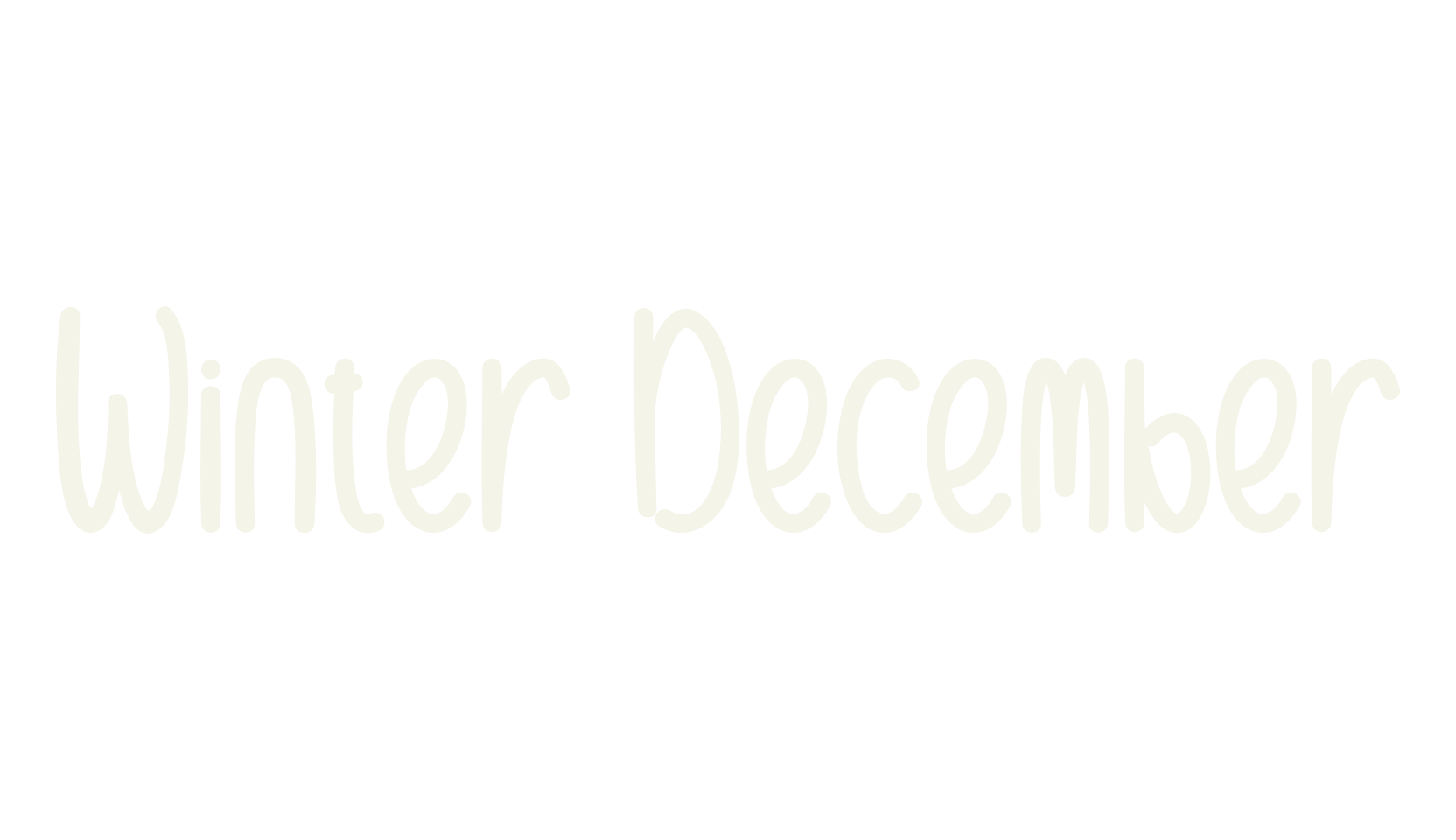 Winter December, handwritten font preview