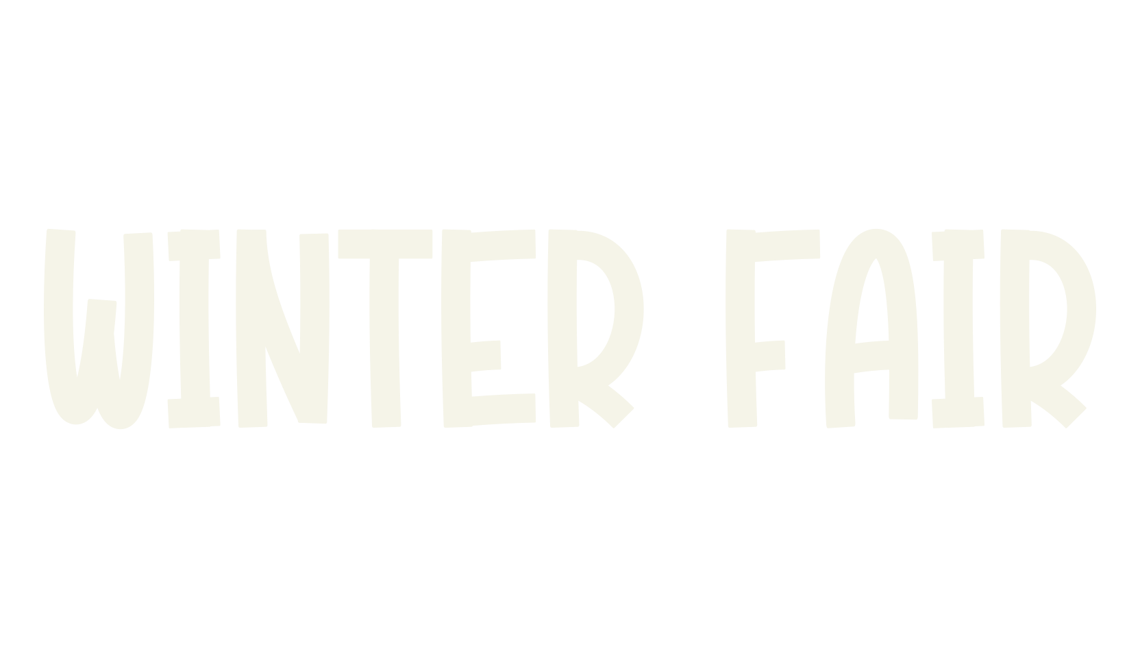 Winter Fair, winter font preview