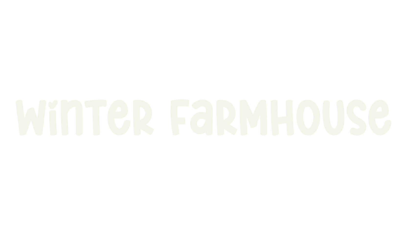 Winter Farmhouse, handwriting font preview