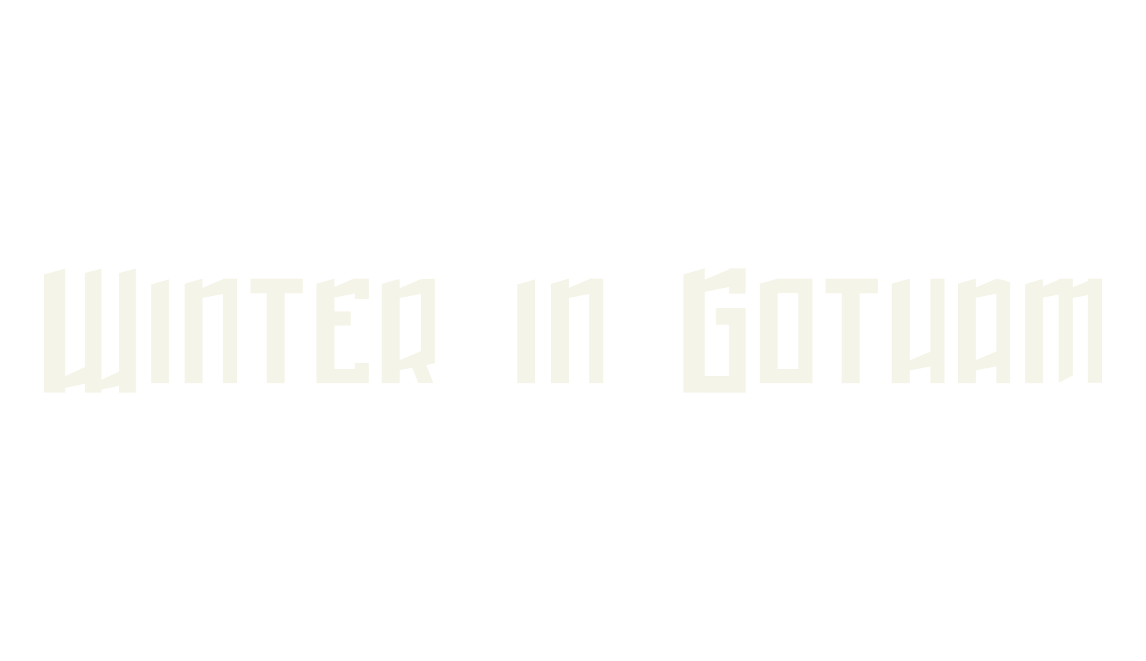 Winter in Gotham, sans font preview