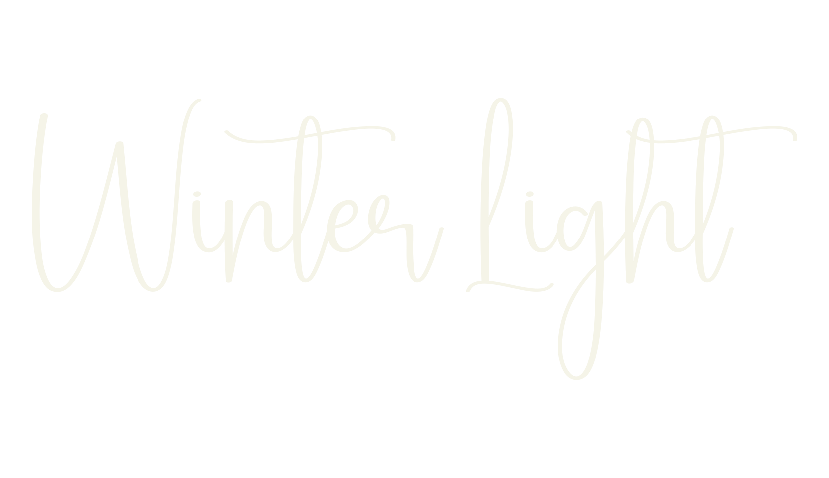 Winter Light, calligraphy font preview