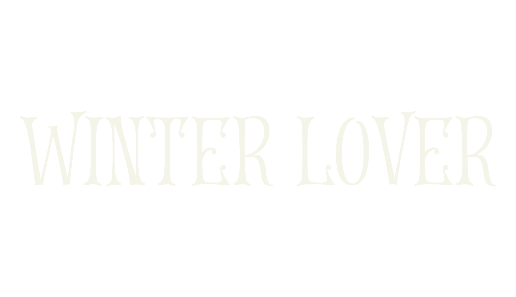Winter Lover, cursive font preview