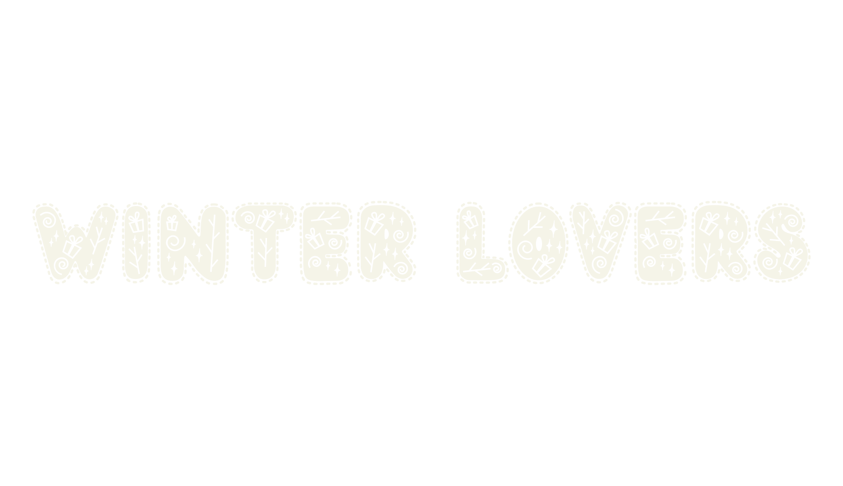 Winter Lovers, winter font preview