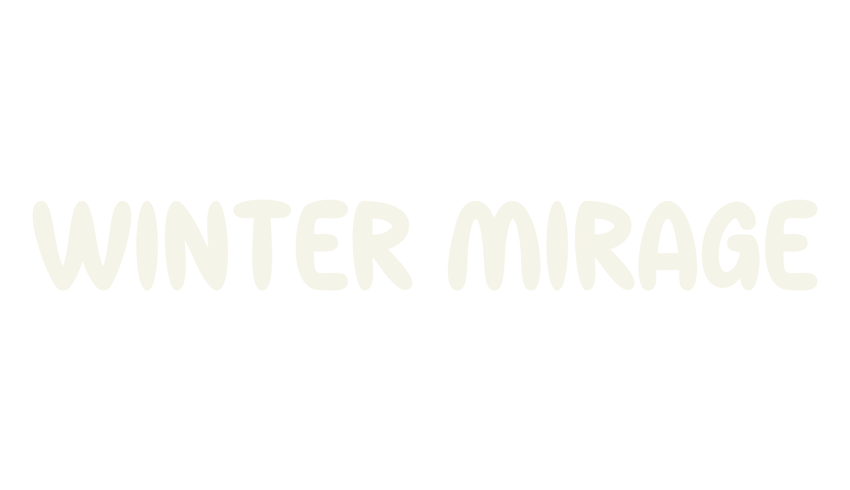 Winter Mirage, heading font preview