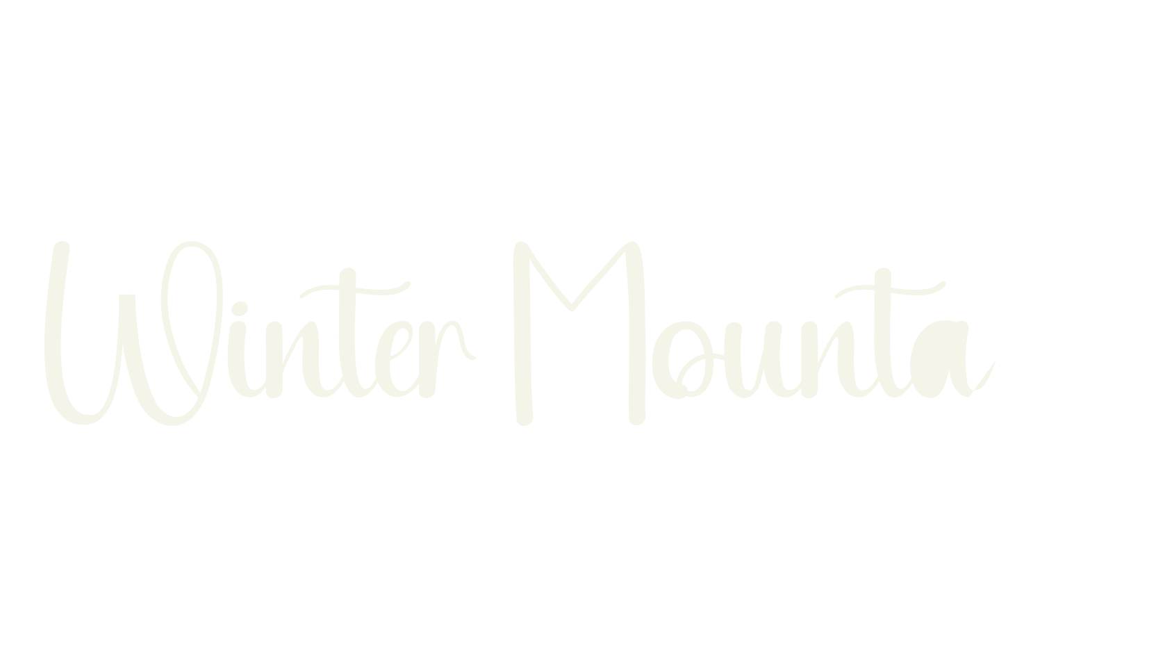 Winter Mountain, calligraphy font preview