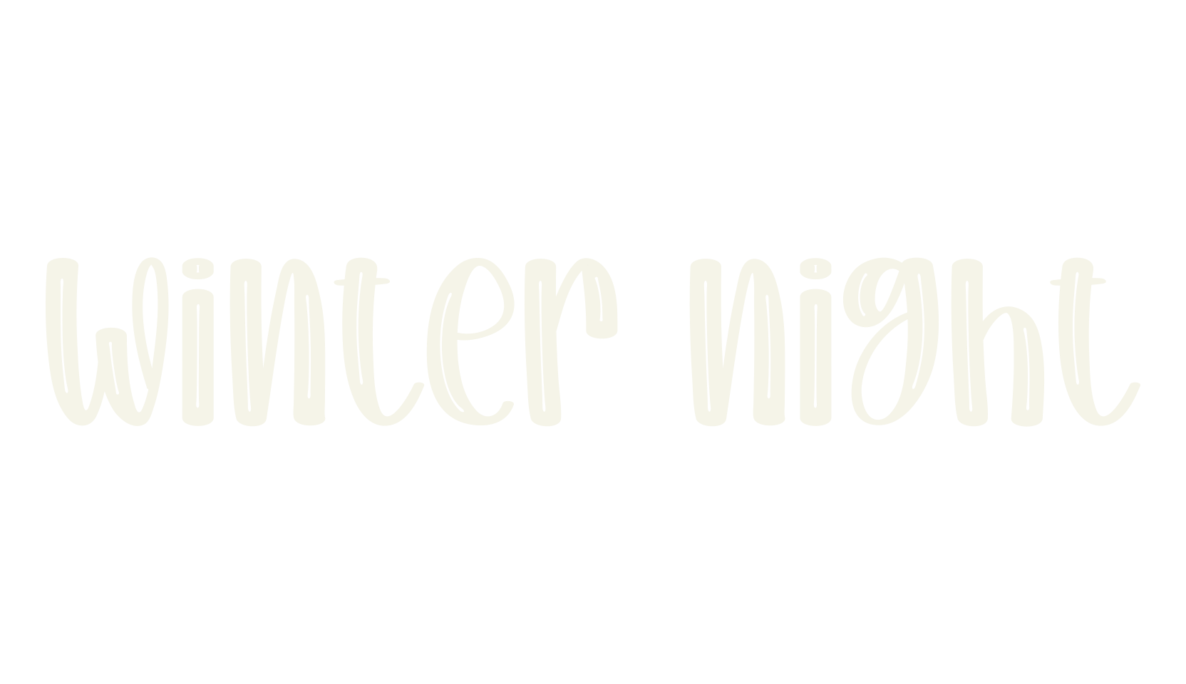 Winter Night, christmas font preview