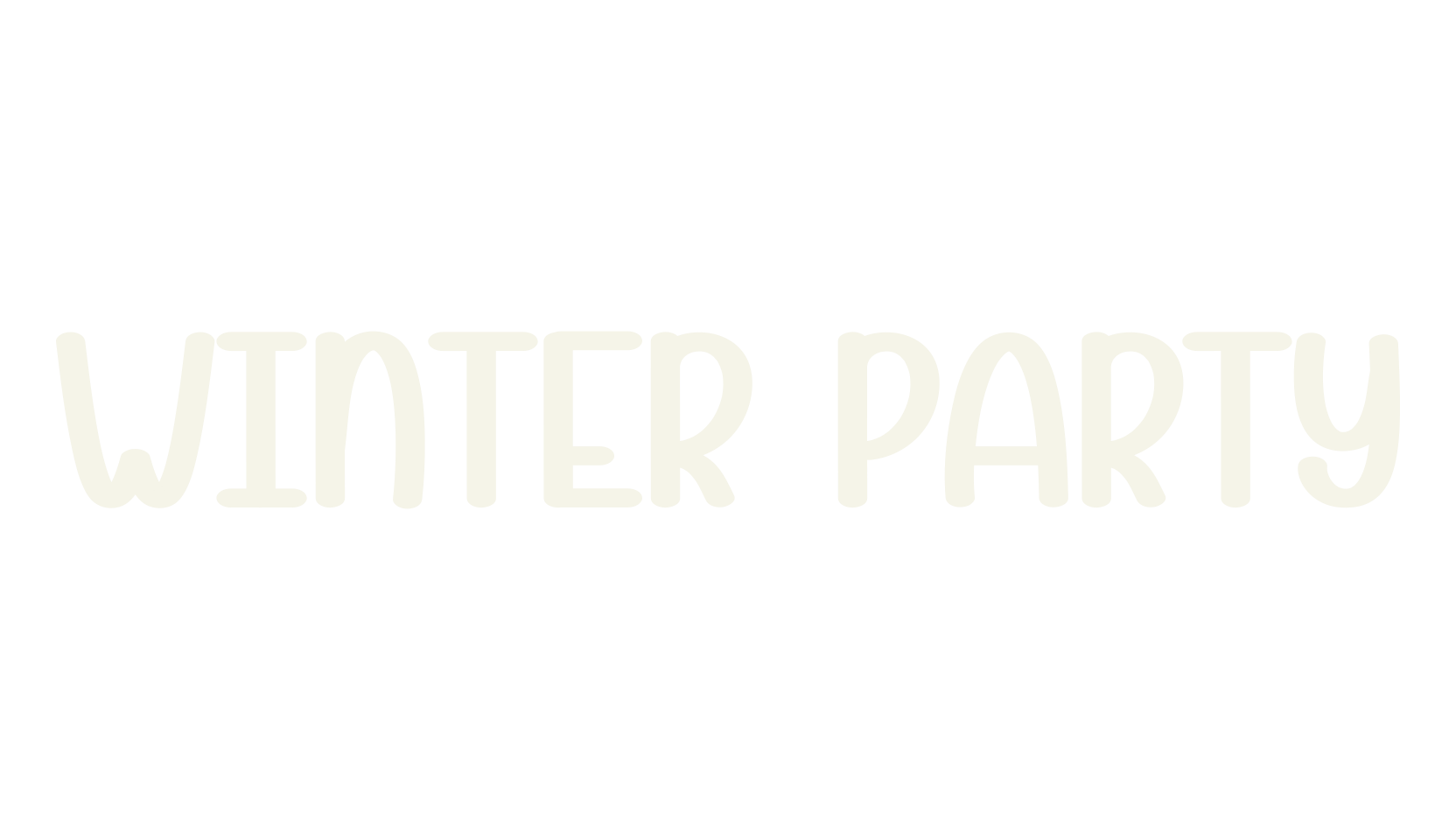 Winter Party, modern font preview