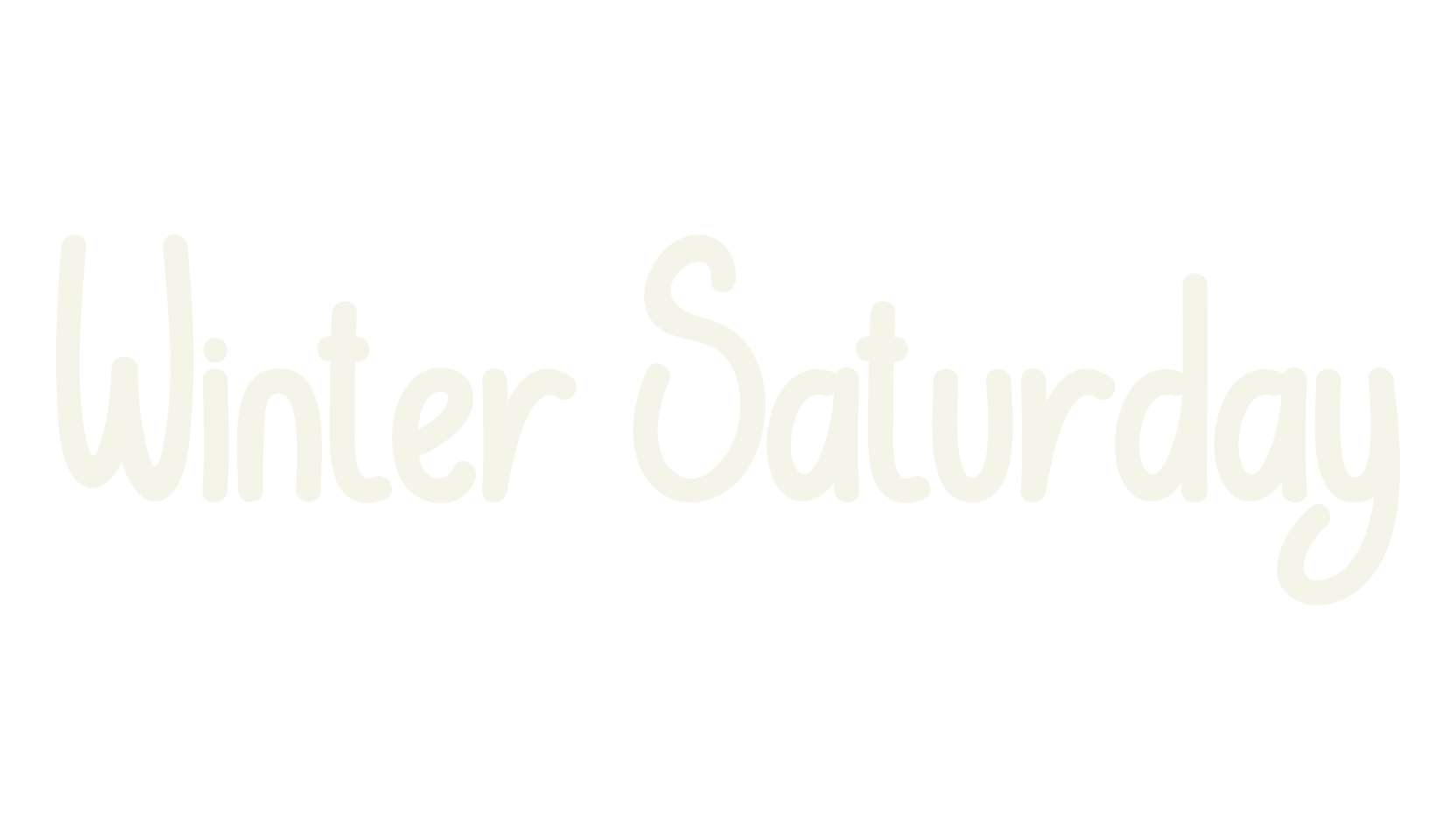 Winter Saturday, handwritten font preview