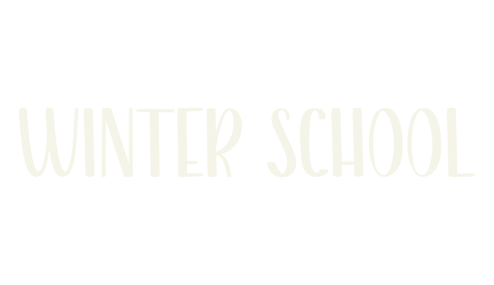 Winter School, handwriting font preview