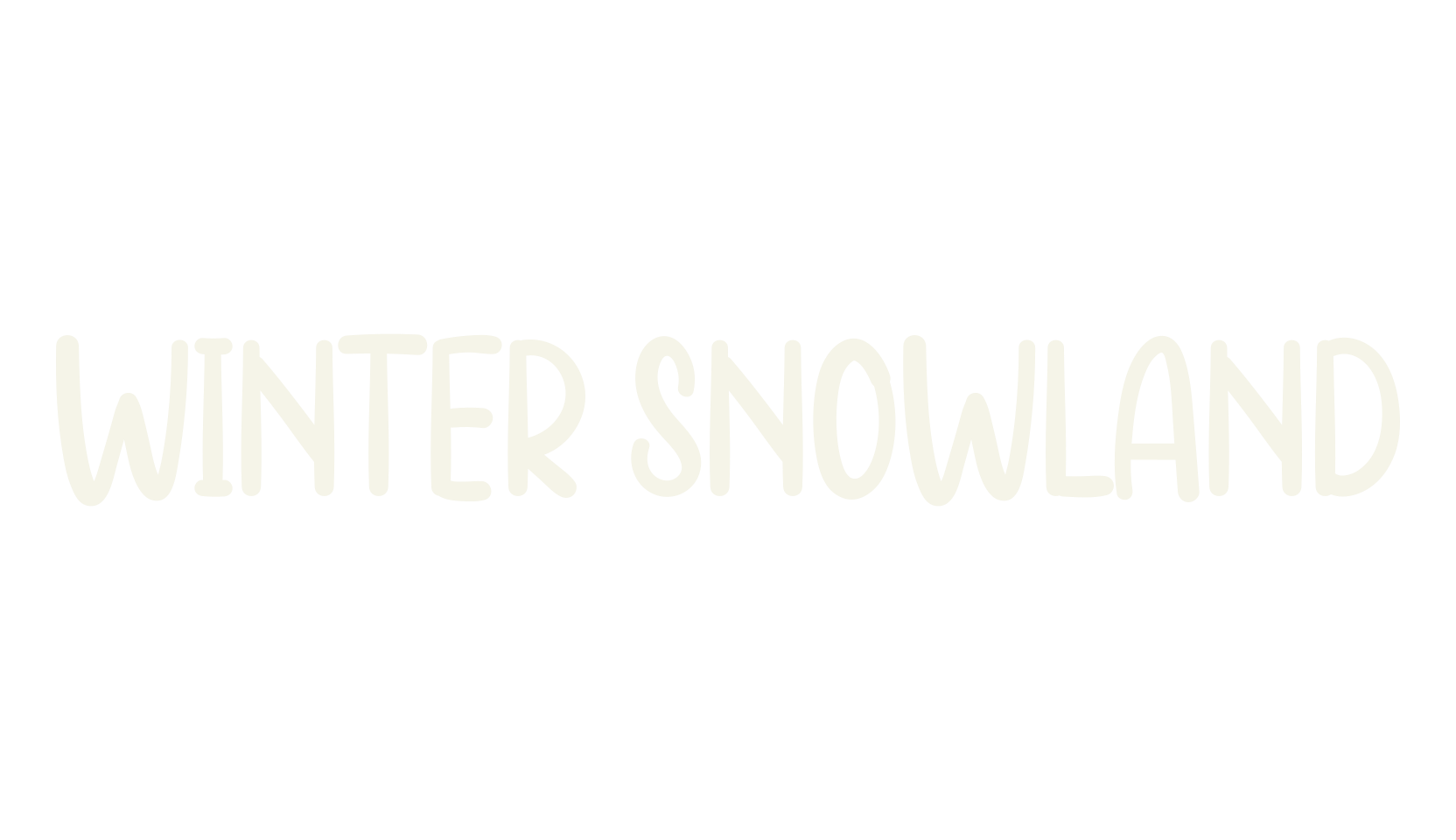 WINTER SNOWLAND, hand drawn font preview