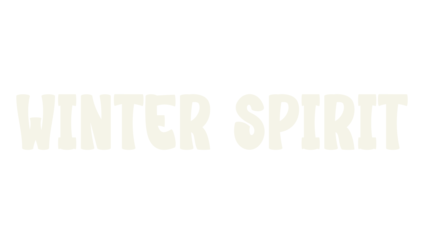 Winter Spirit, winter font preview