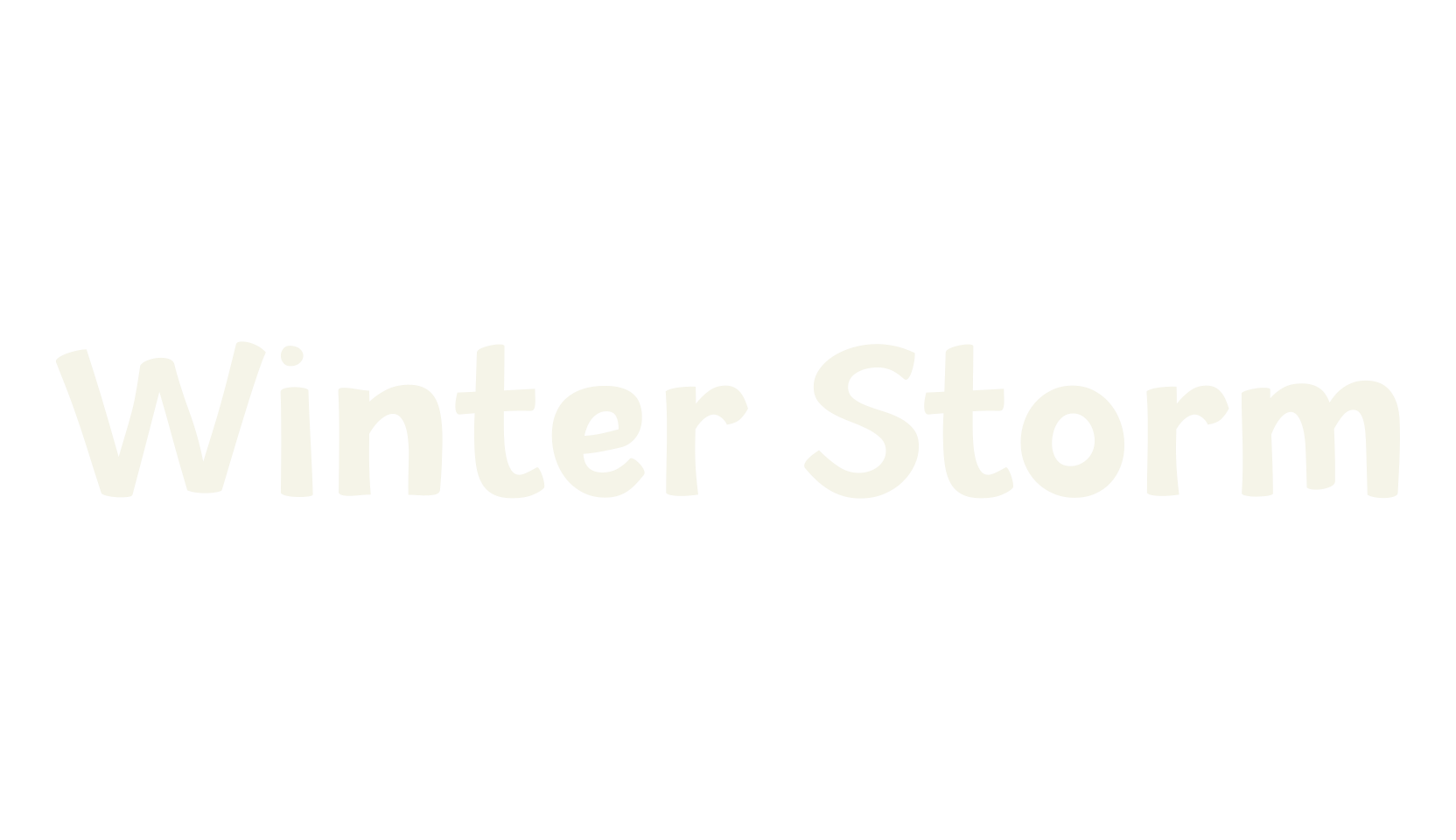Winter Storm, sans font preview