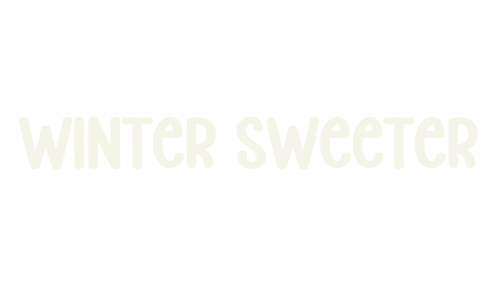 Winter Sweeter, handwriting font preview