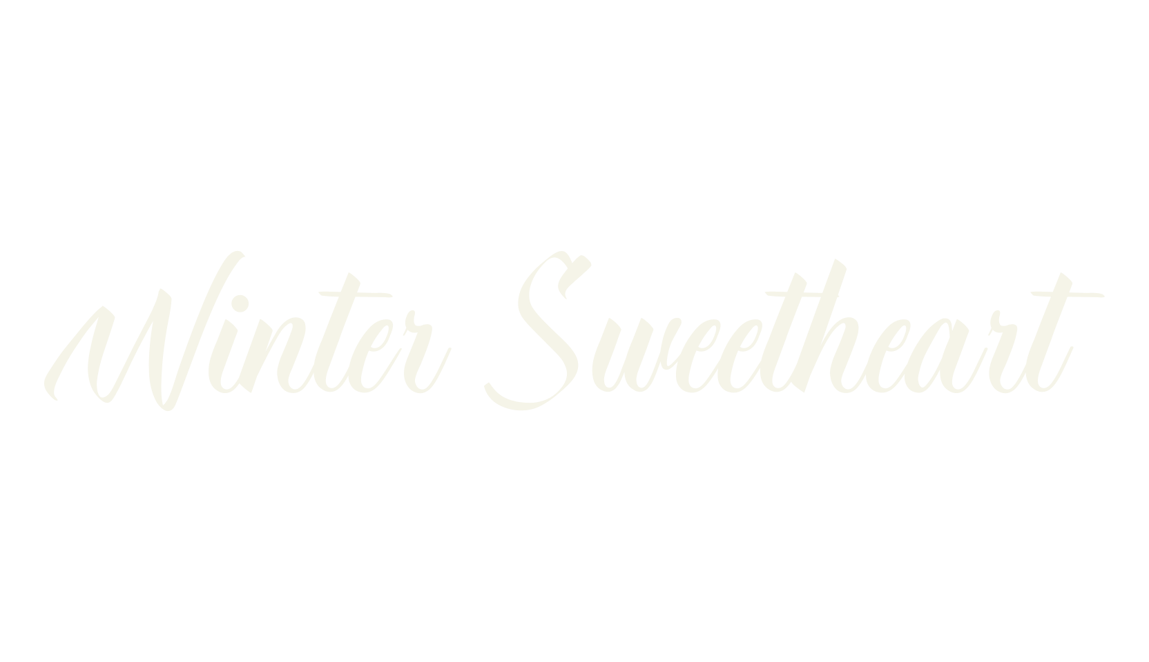 Winter Sweetheart, calligraphy font preview