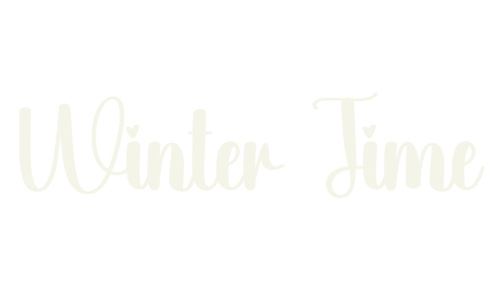 Winter Time, calligraphy font preview