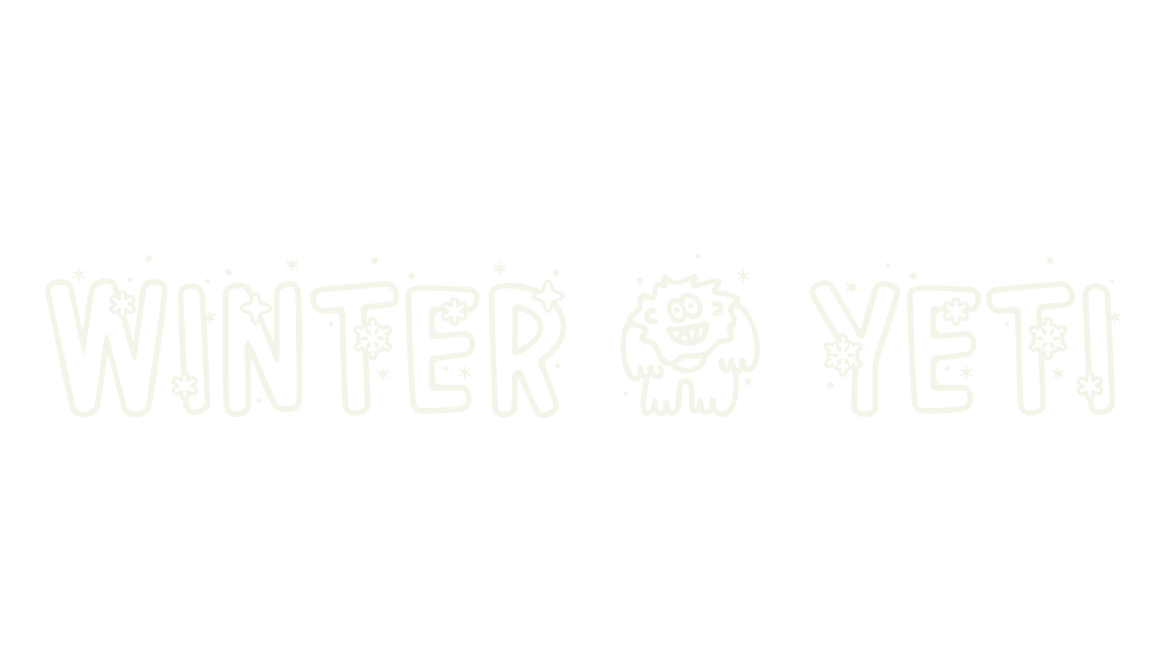Winter * Yeti, snow font preview